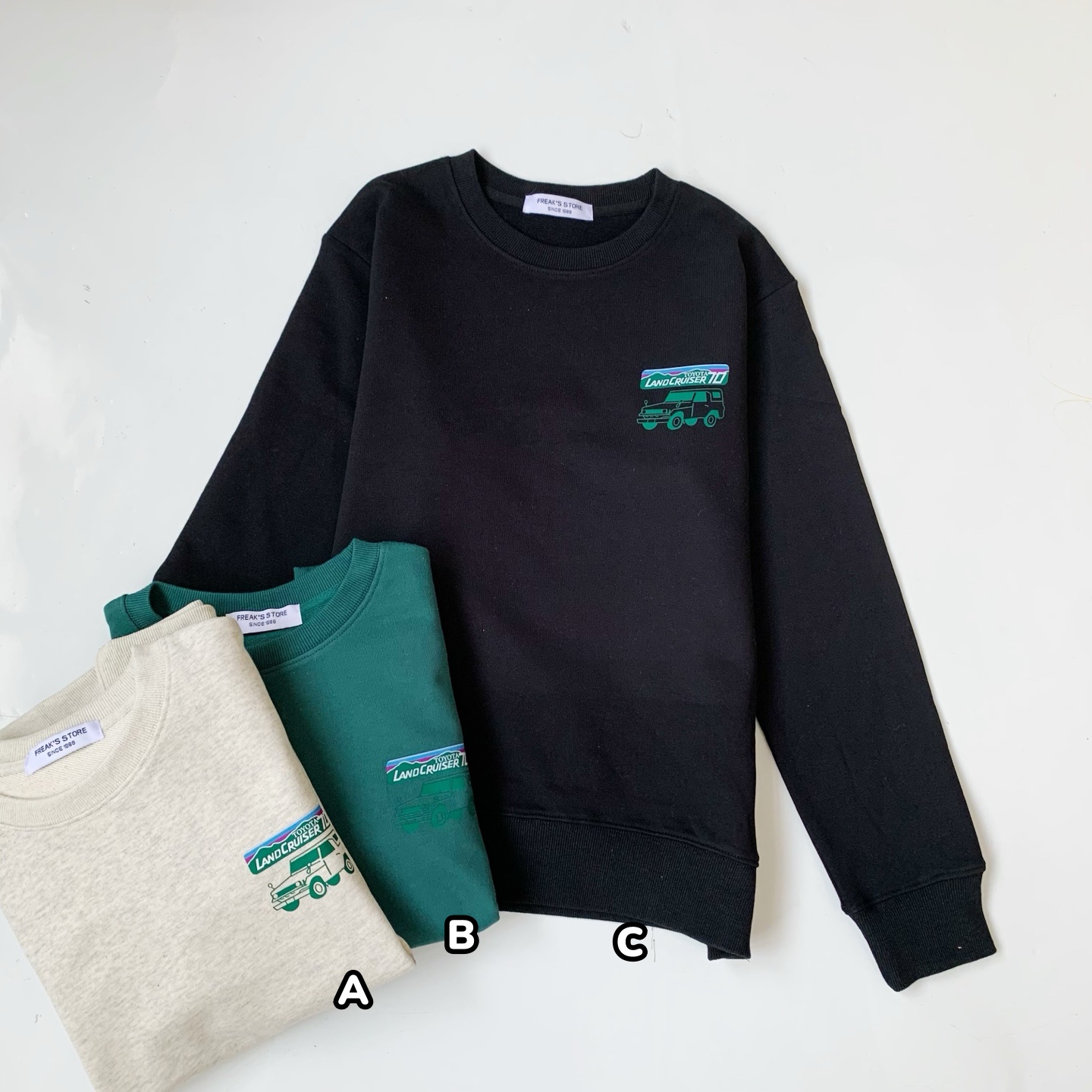 FREAK'S STORE 前後印花圓領衛衣