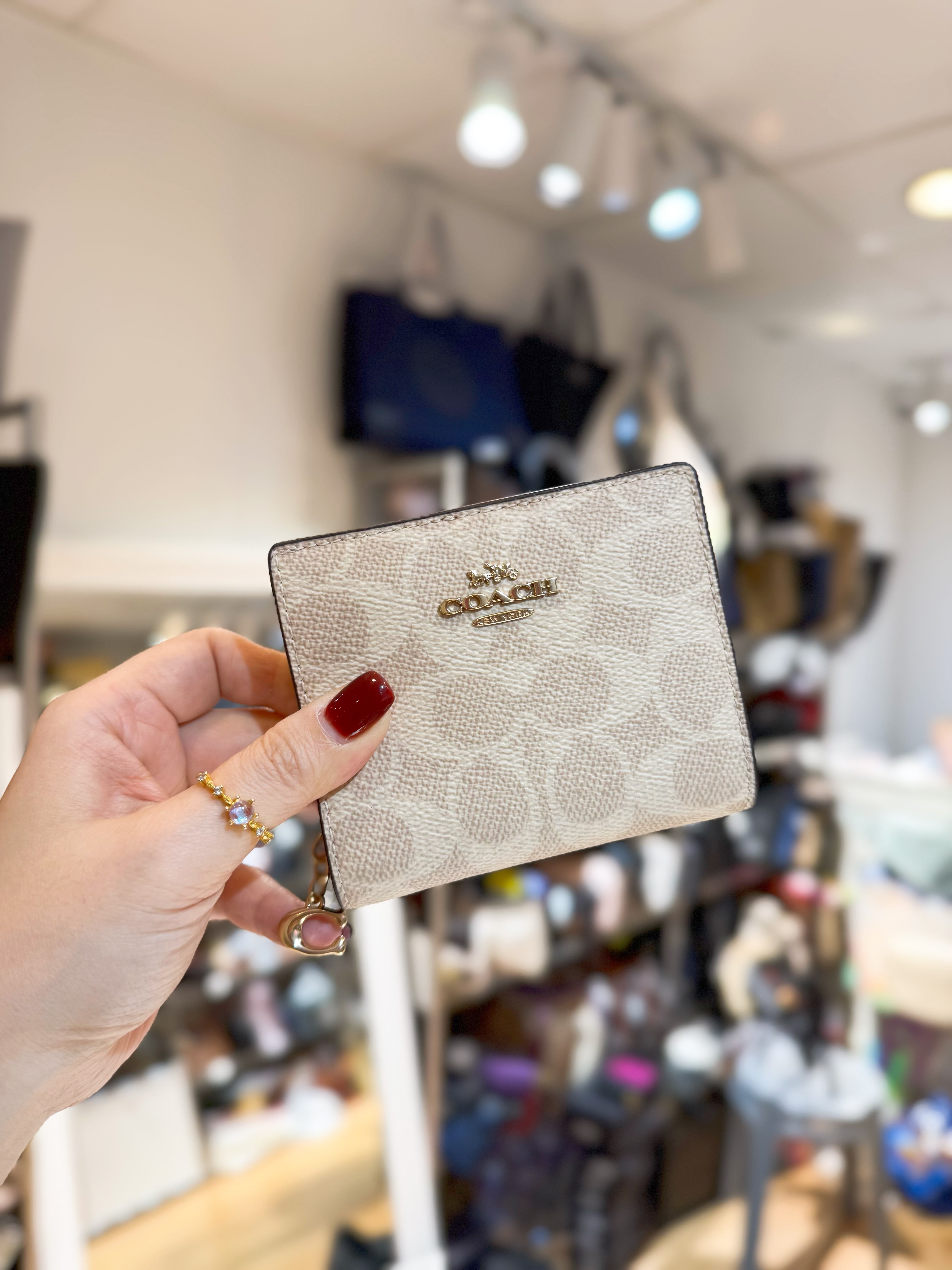 Coach Snap wallet beige/m