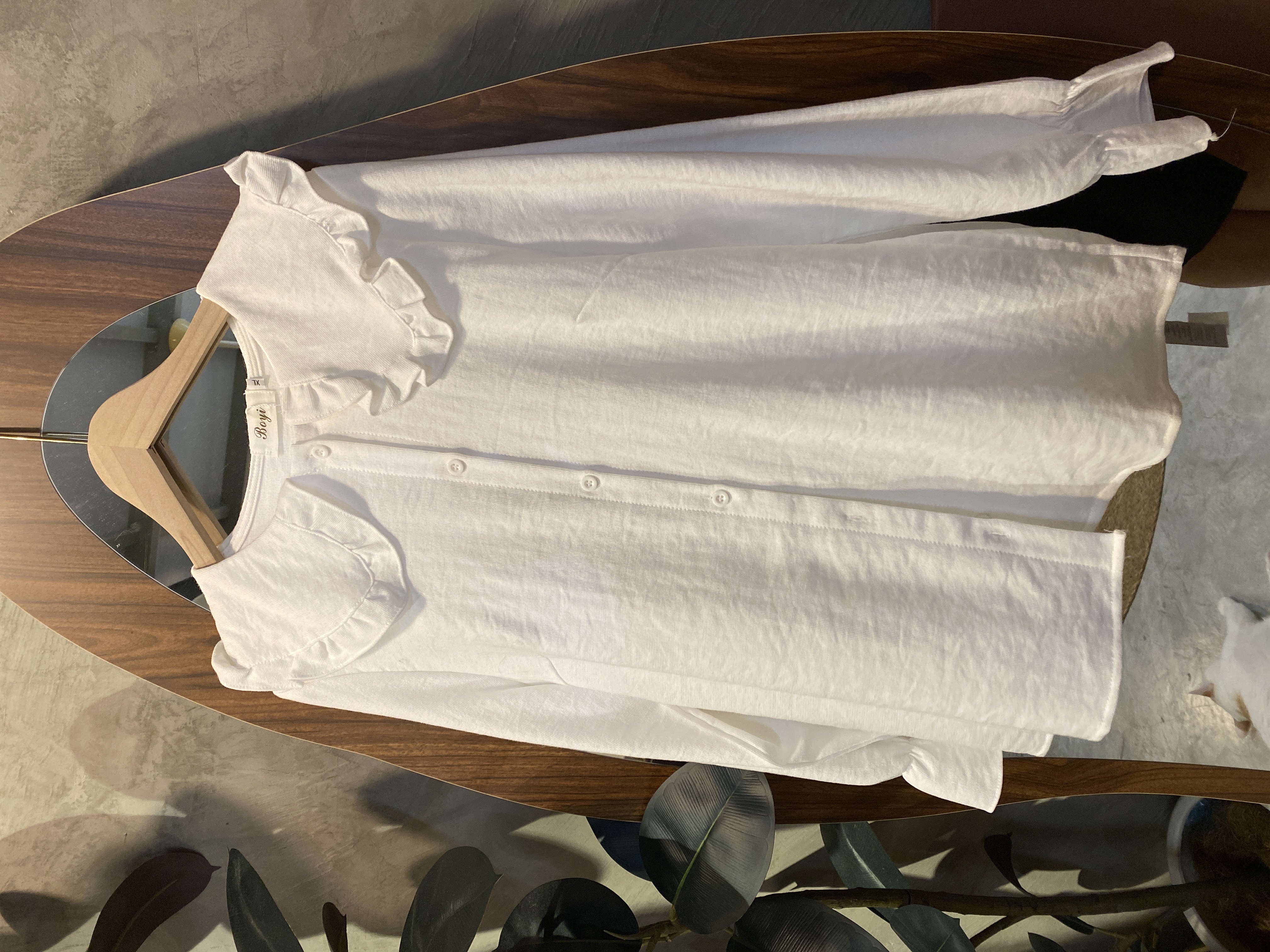 ❤️‍🔥4477号-可爱娃娃领排扣长袖柔软上衣