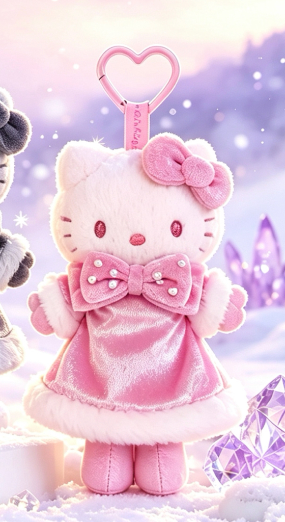 ［2月中到貨] Hello Kitty冬日風格長腿公仔掛飾