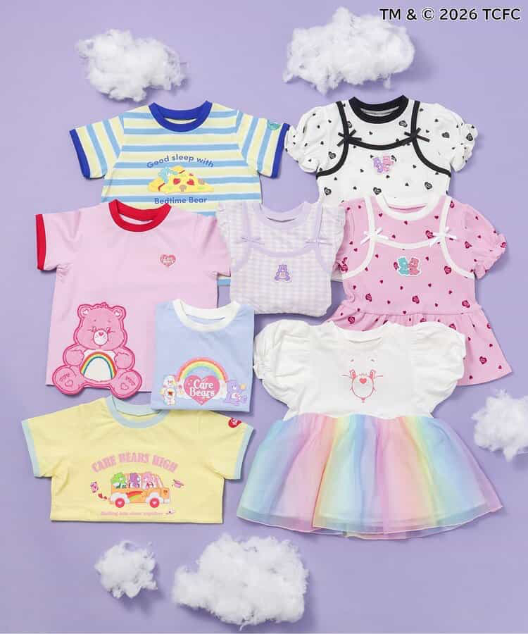 🇯🇵預訂 日本直送🇯🇵Apres les cours x Care Bears系列四色人物印花貼花短袖T恤