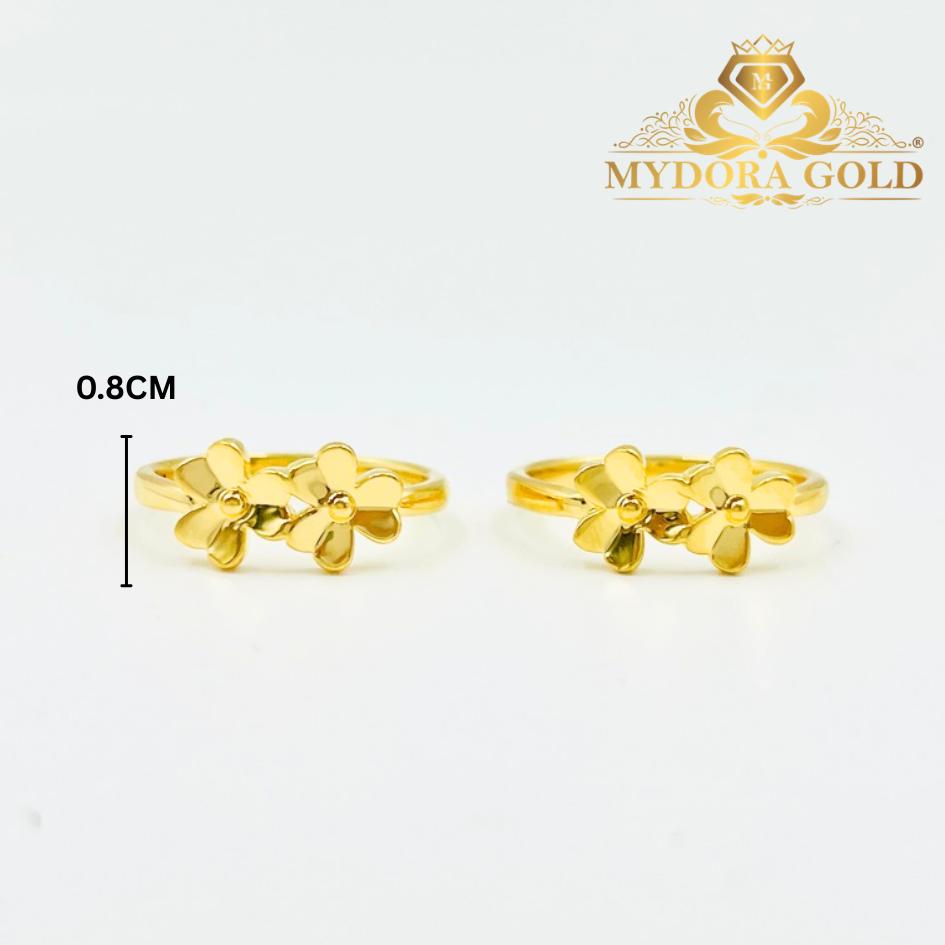 MYDORA Cincin Bunga Plumeria (5G) l EMAS 916/22K