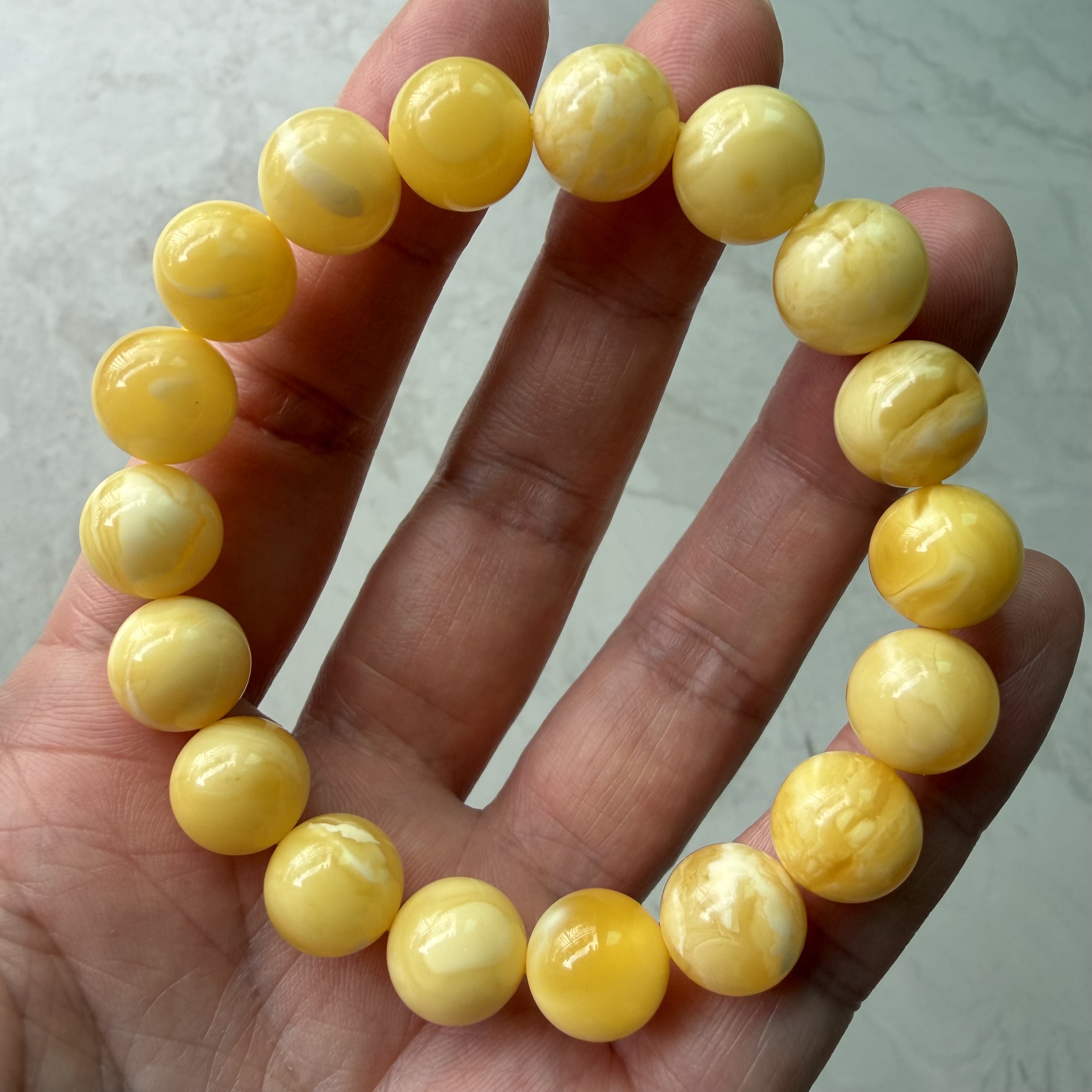 ［閉店一口價］10mm波羅的海白花蠟手串