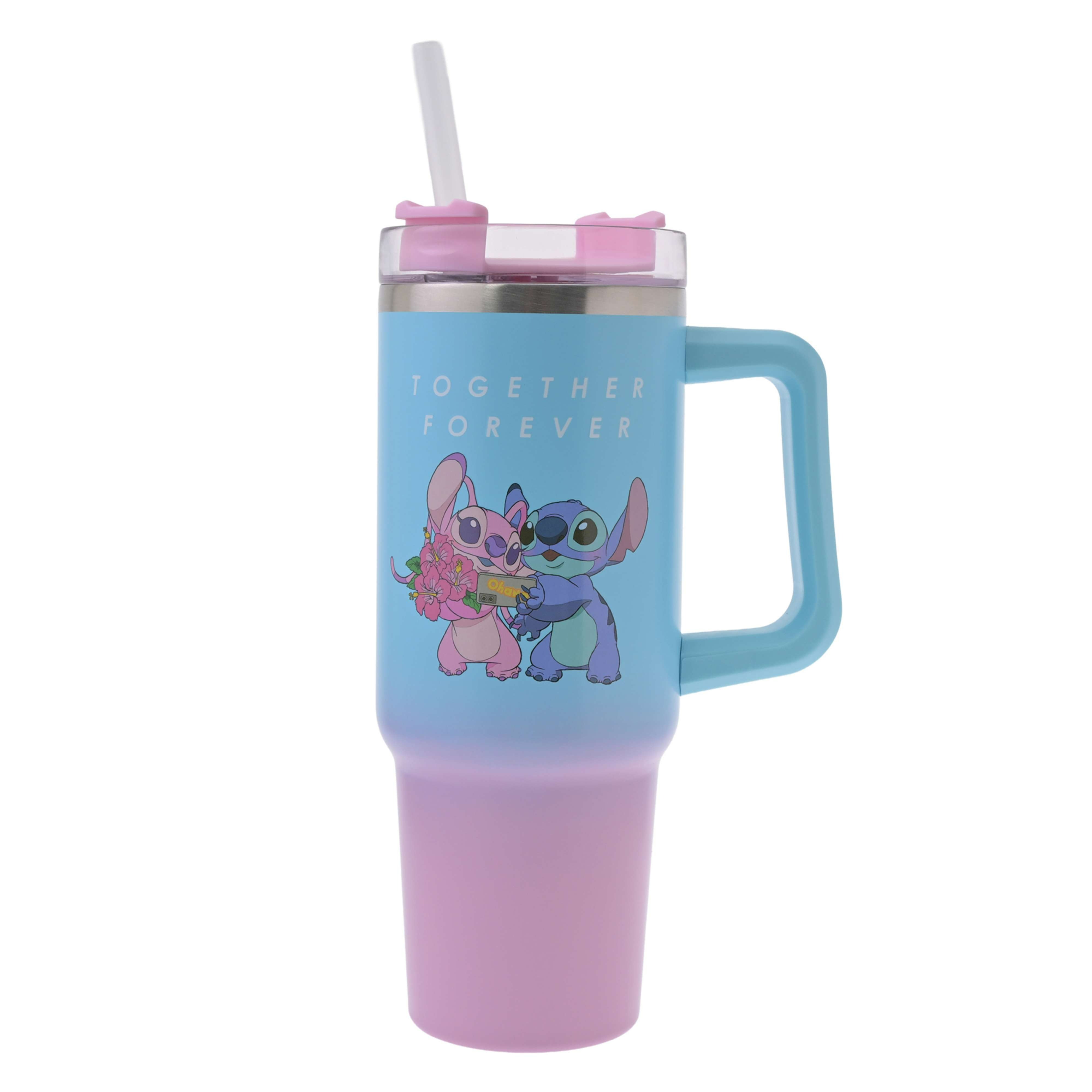 🌸 【預訂】不鏽鋼水杯930ml - STITCH ＆ ANGEL