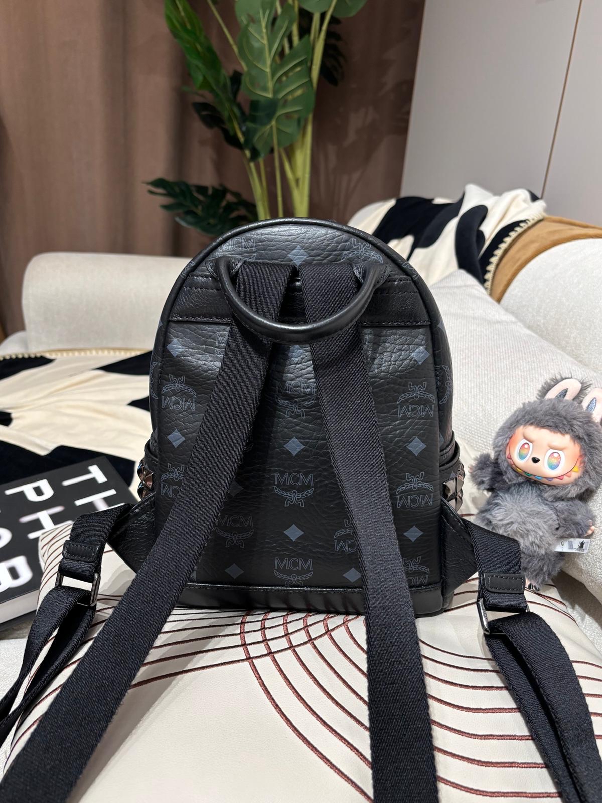 Mcm backpack Black 100%Authentic,95%new ✅dust bag
