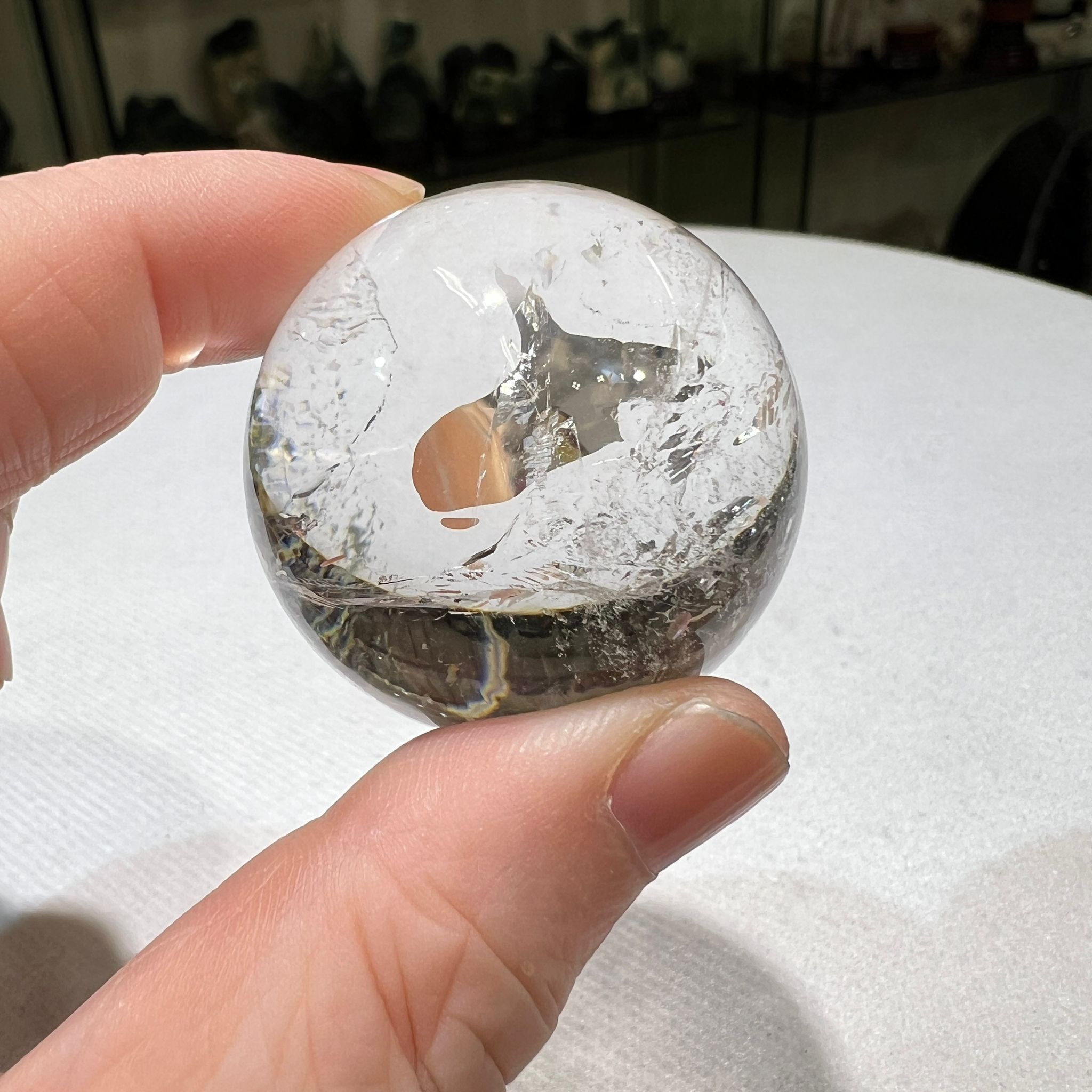 白水晶球 3.7 cm+/- (不連座) #CA0043