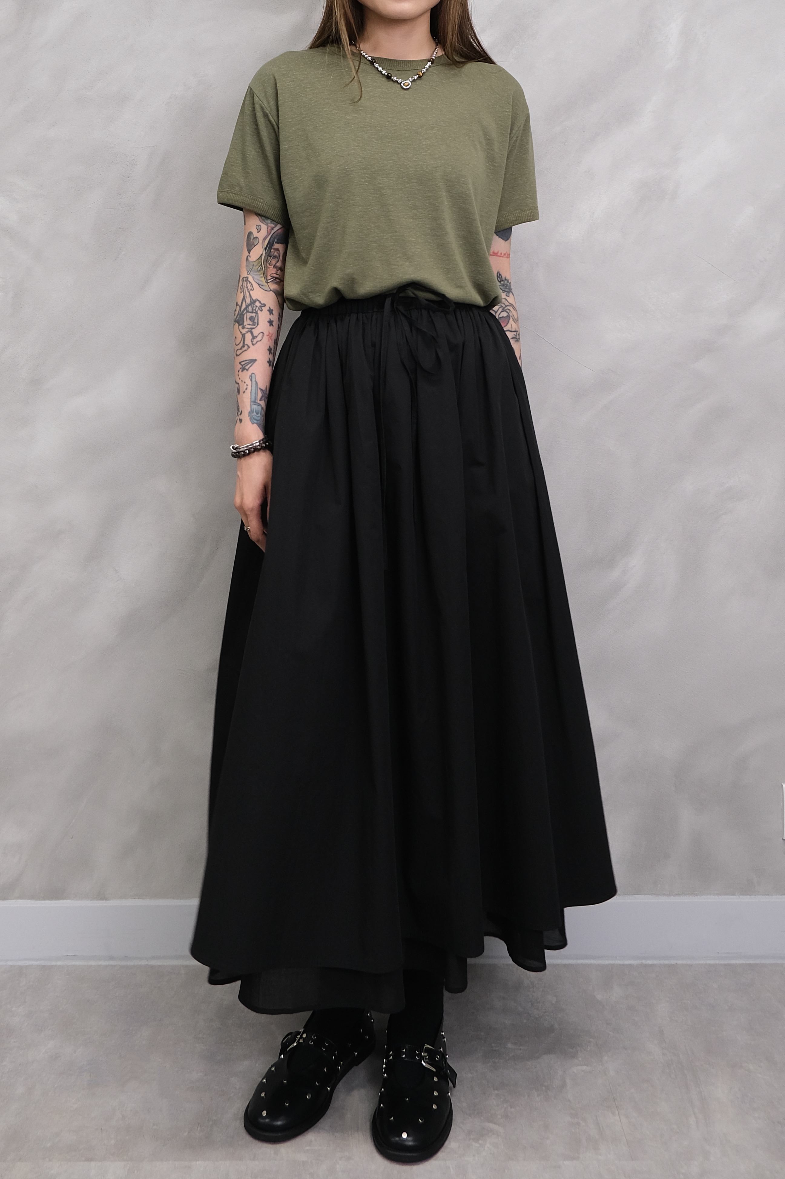 Linen basic tee #top139