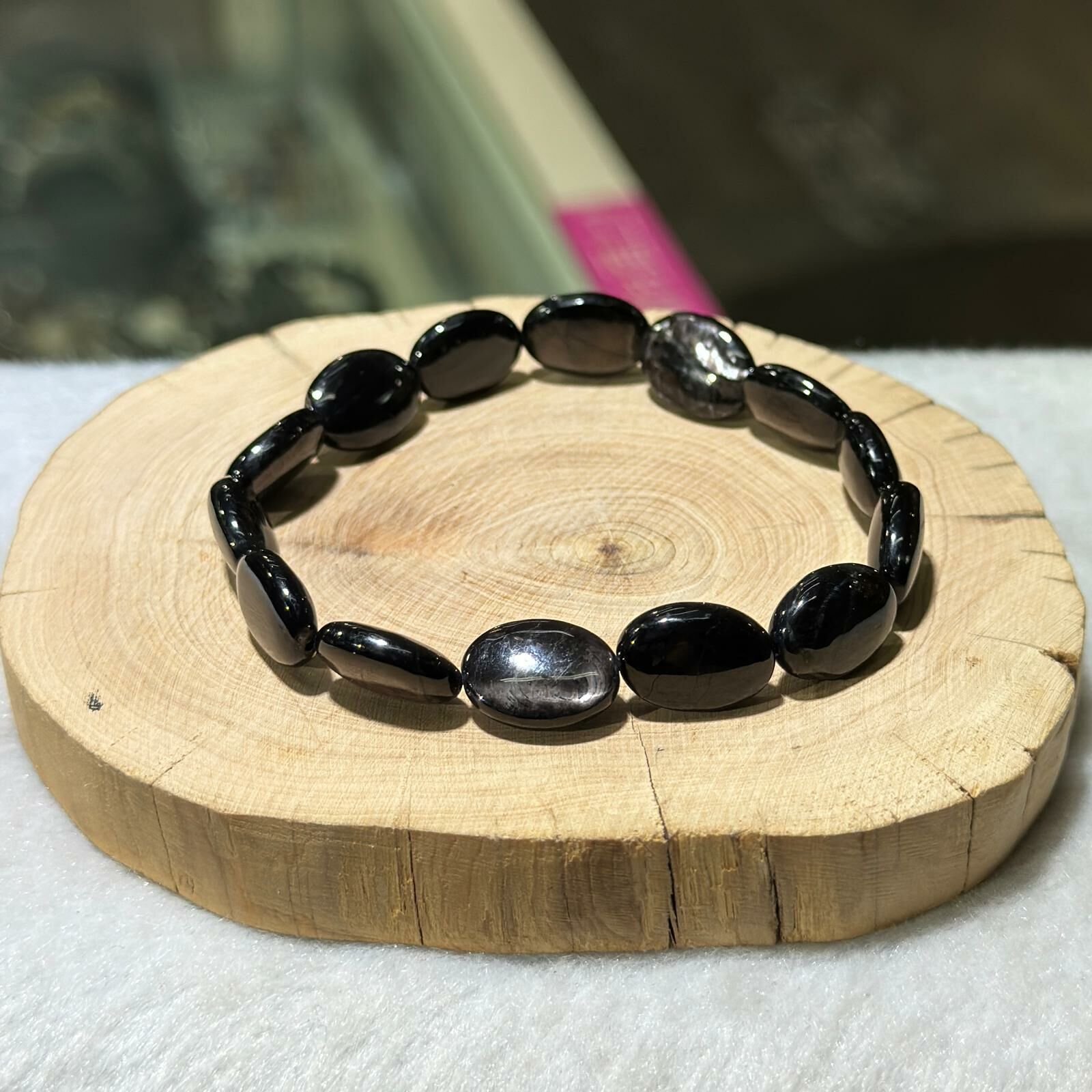 金運石鵝蛋形手串 10mm +/-