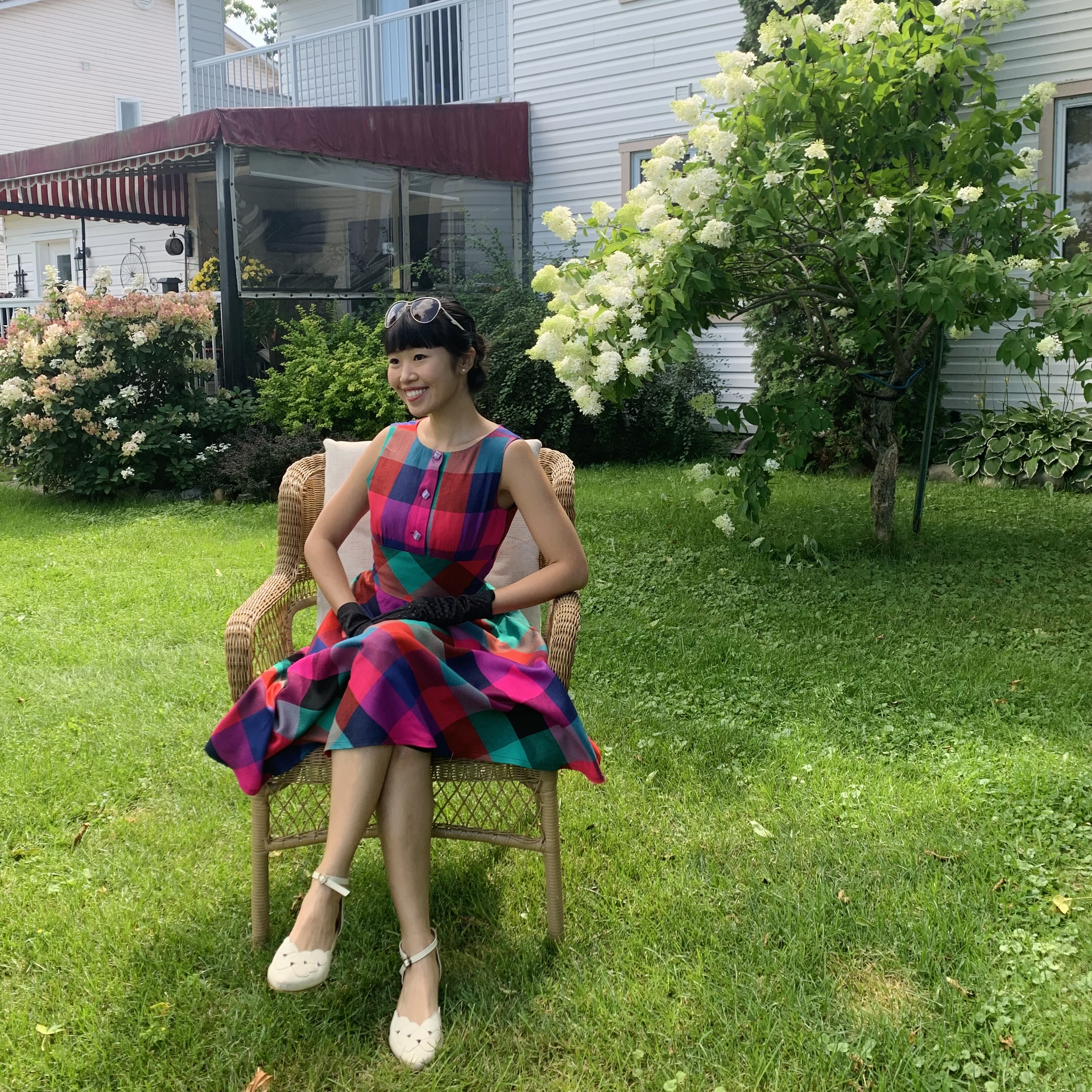 (Last XS) 1950s Inspired Merry Check Summer Swing Dress - Limited (FM146)