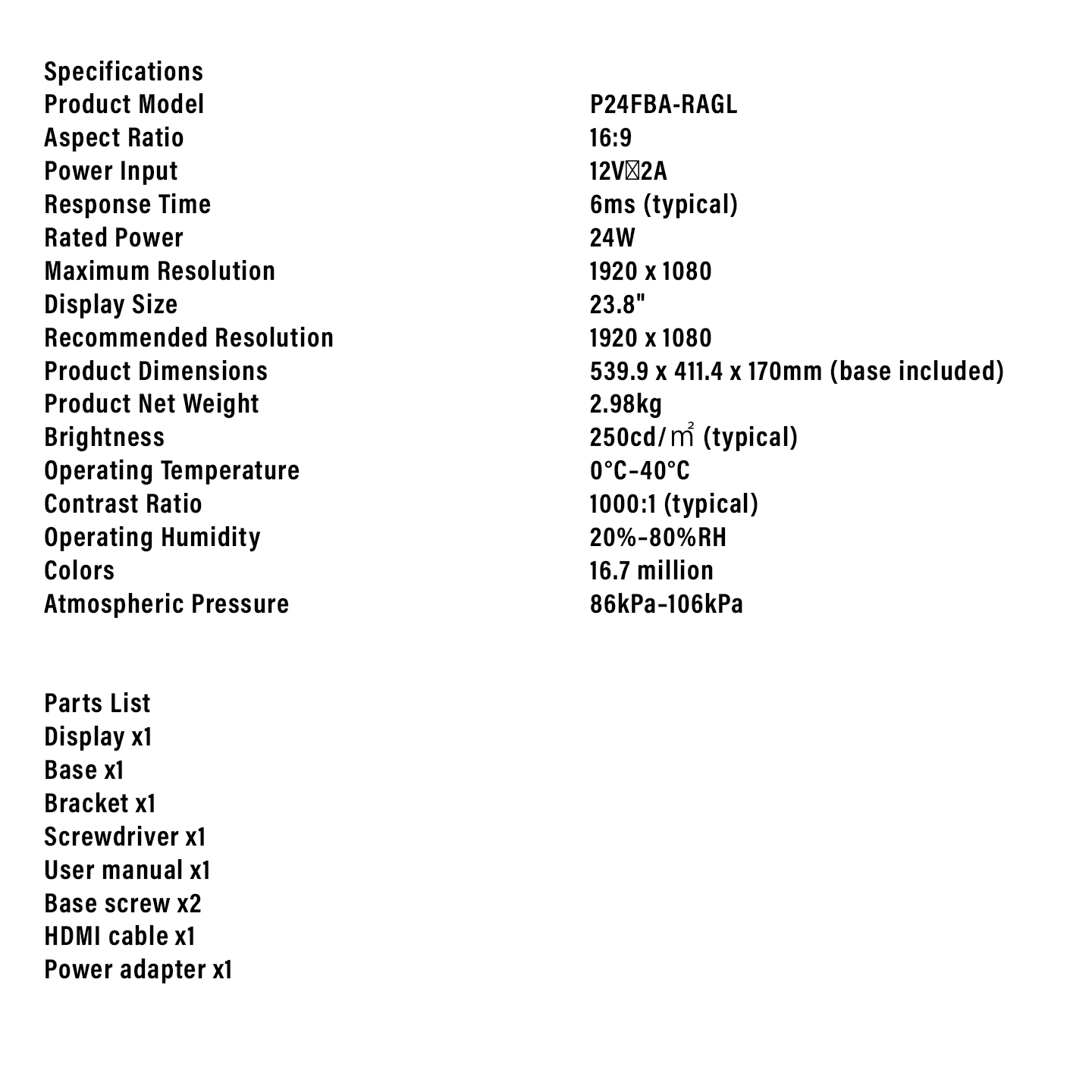 Xiaomi 24" A24i FHD IPS Monitor 100Hz (ELA5446UK)