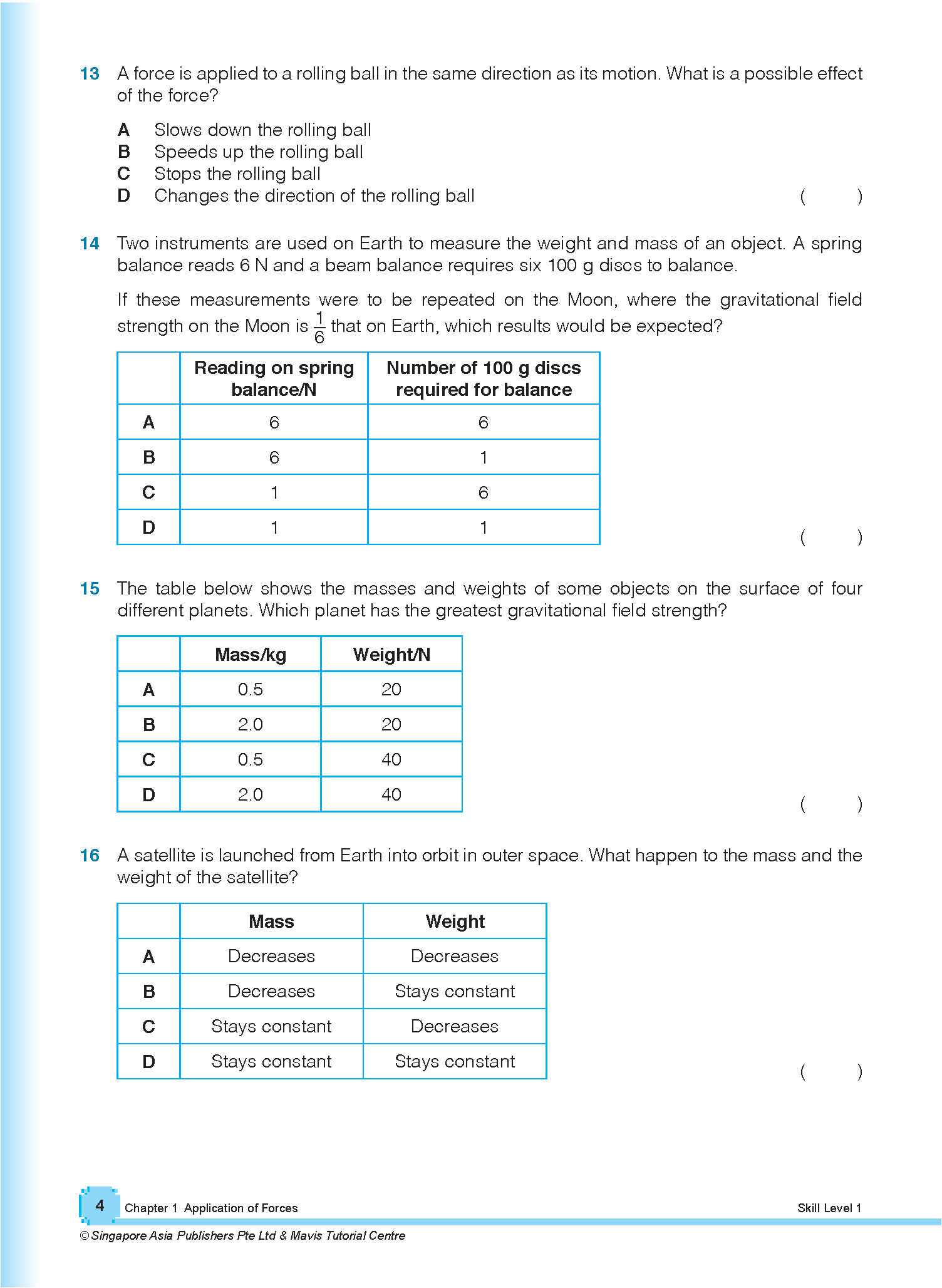 Secondary 2 Science Topical Course Assessment for G3 and IP