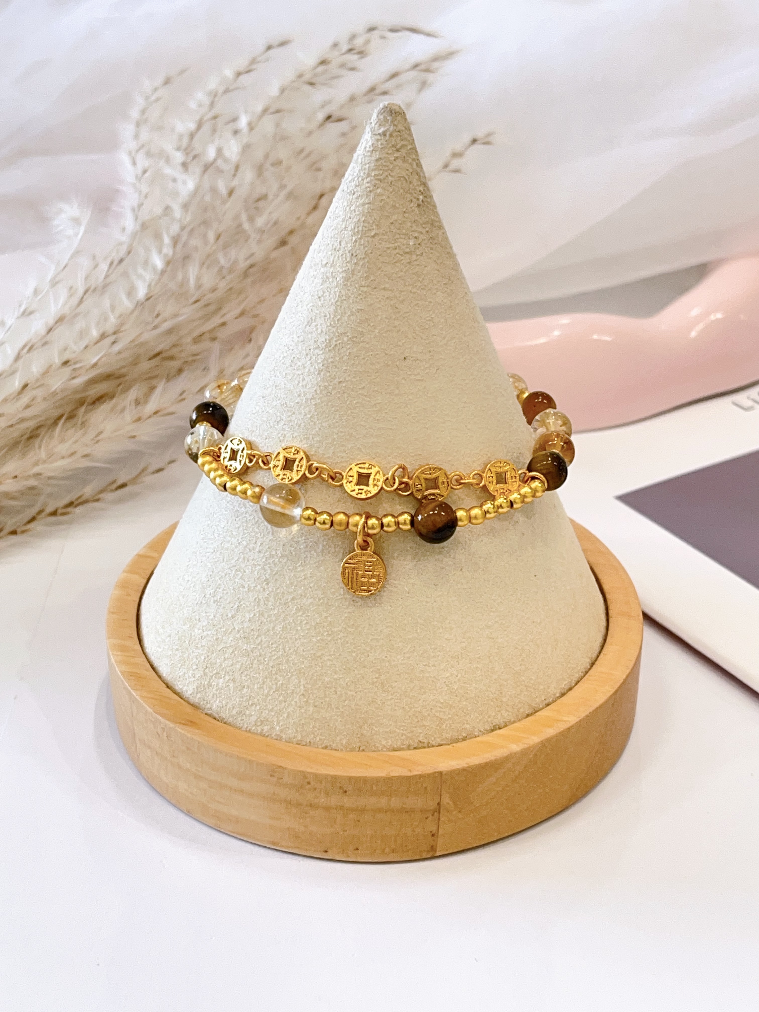 💛 黄塔晶 × 黄虎眼手串 Citrine & Tiger Eye | 6mm