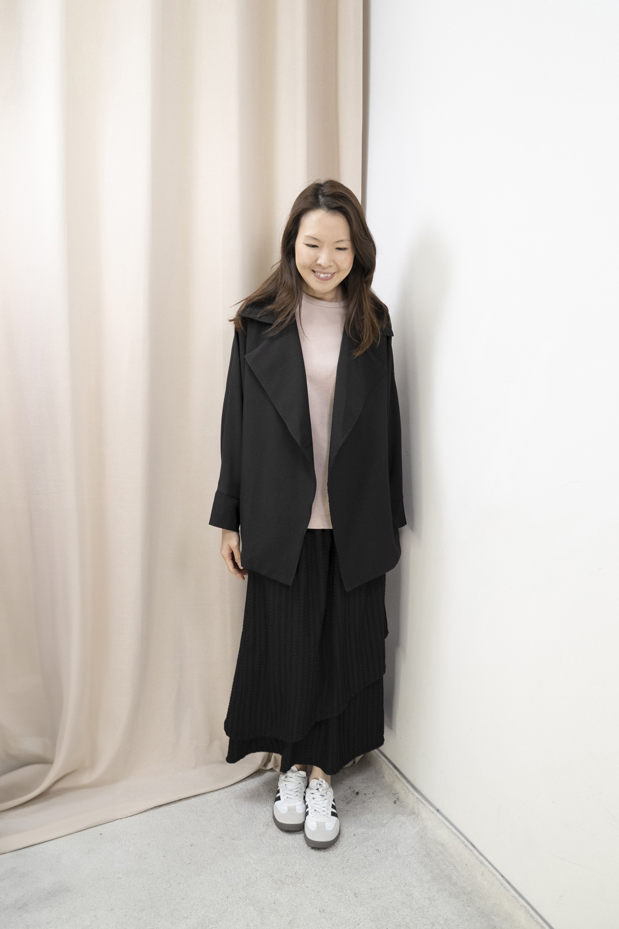 推薦！Smart Causal 必備大翻領西外（黑色）