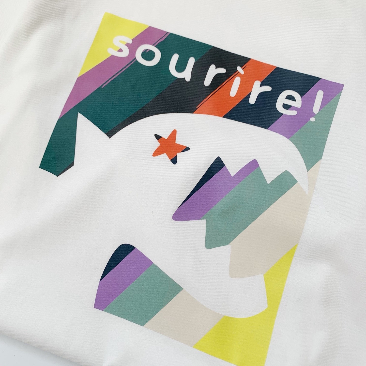 agnes b.前彩色恐龍印花短袖Tee