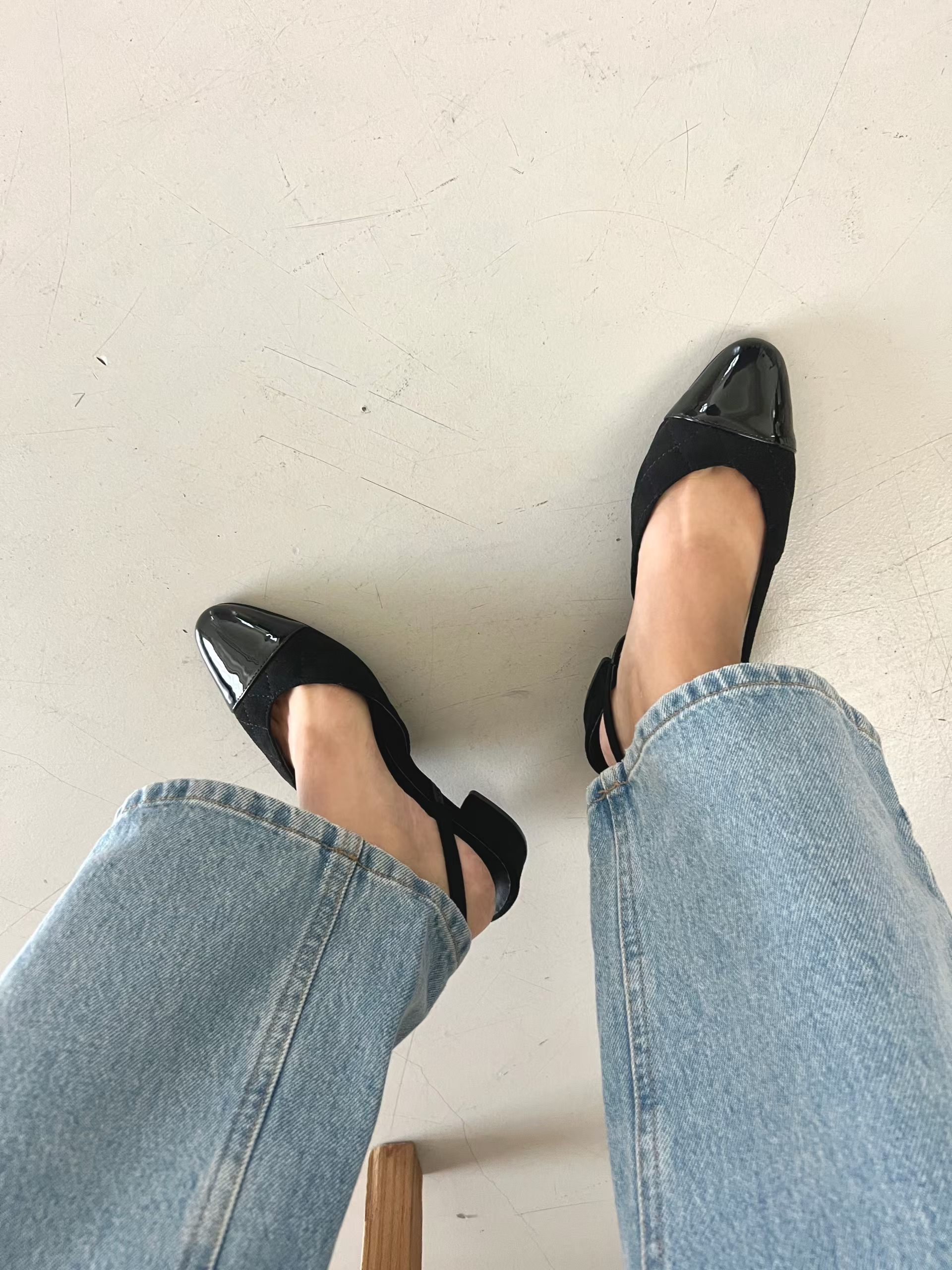 26新品- ♥︎ Coco撞色Slingback flats *Special price*