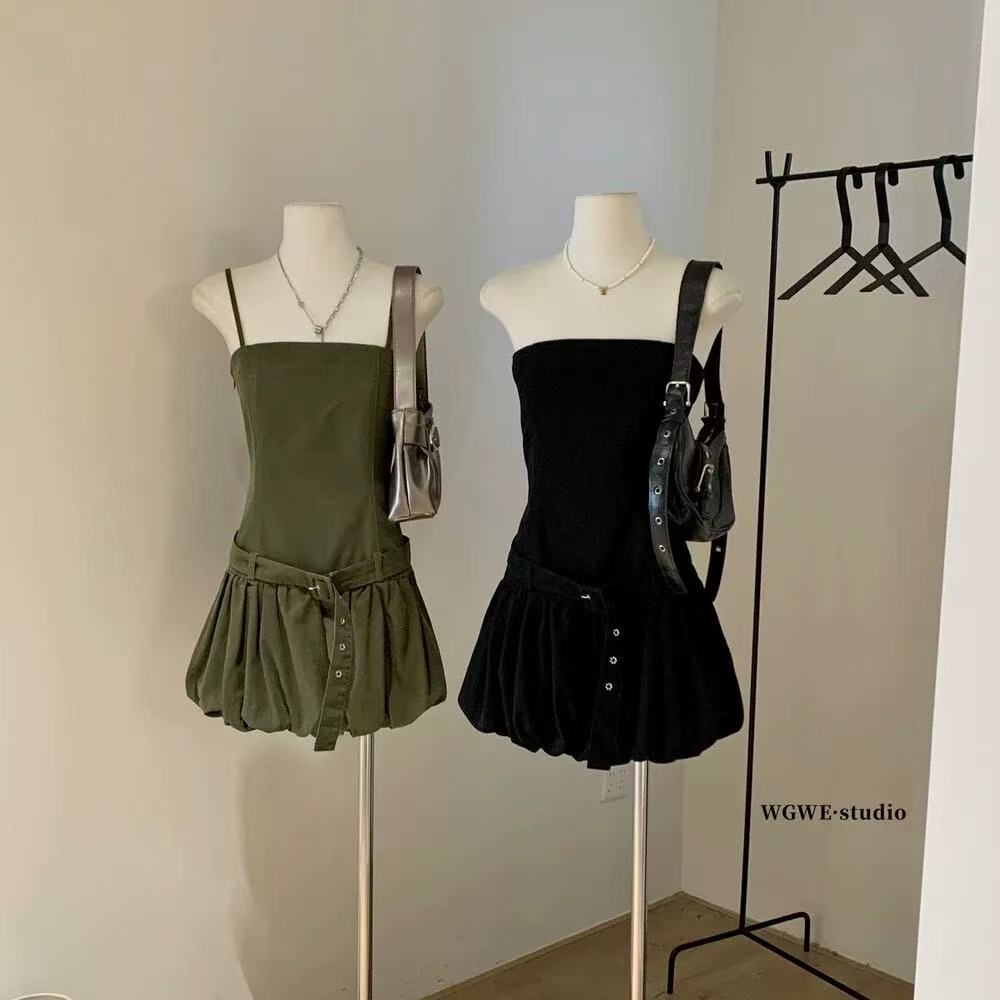 DR362法式吊带连衣裙