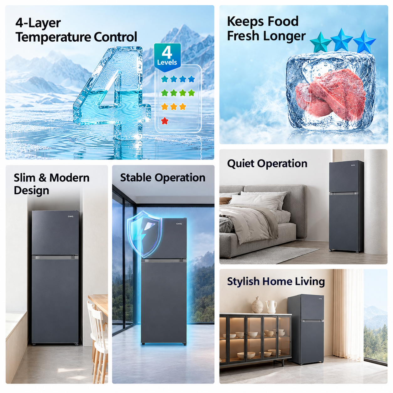 CHiQ 168L 2-Door Refrigerator CTM168-MC