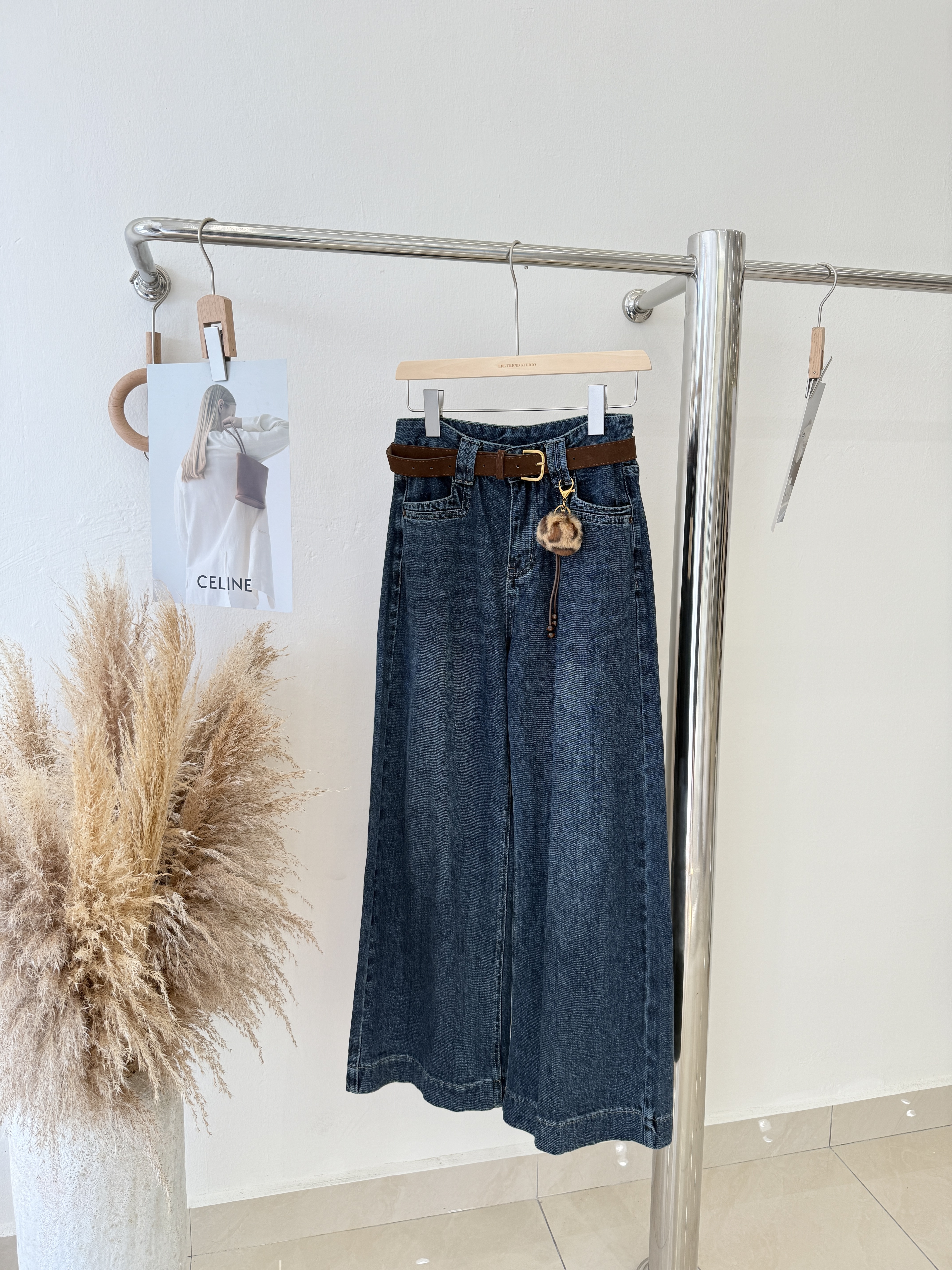 6884 爆款显瘦阔腿长裤