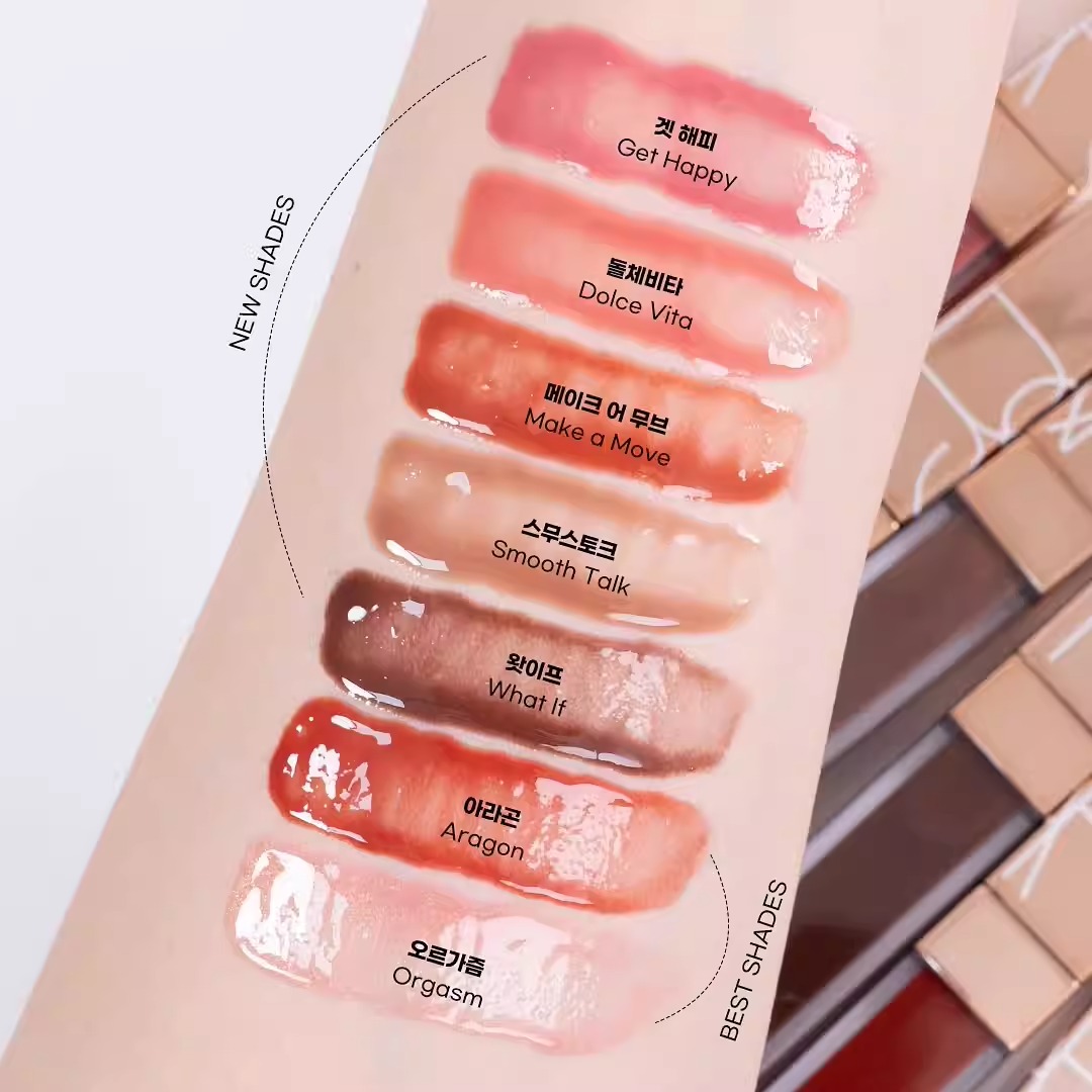 $155套.2套以上$145套,Nars MINI粉金唇釉套装3.7ml*2