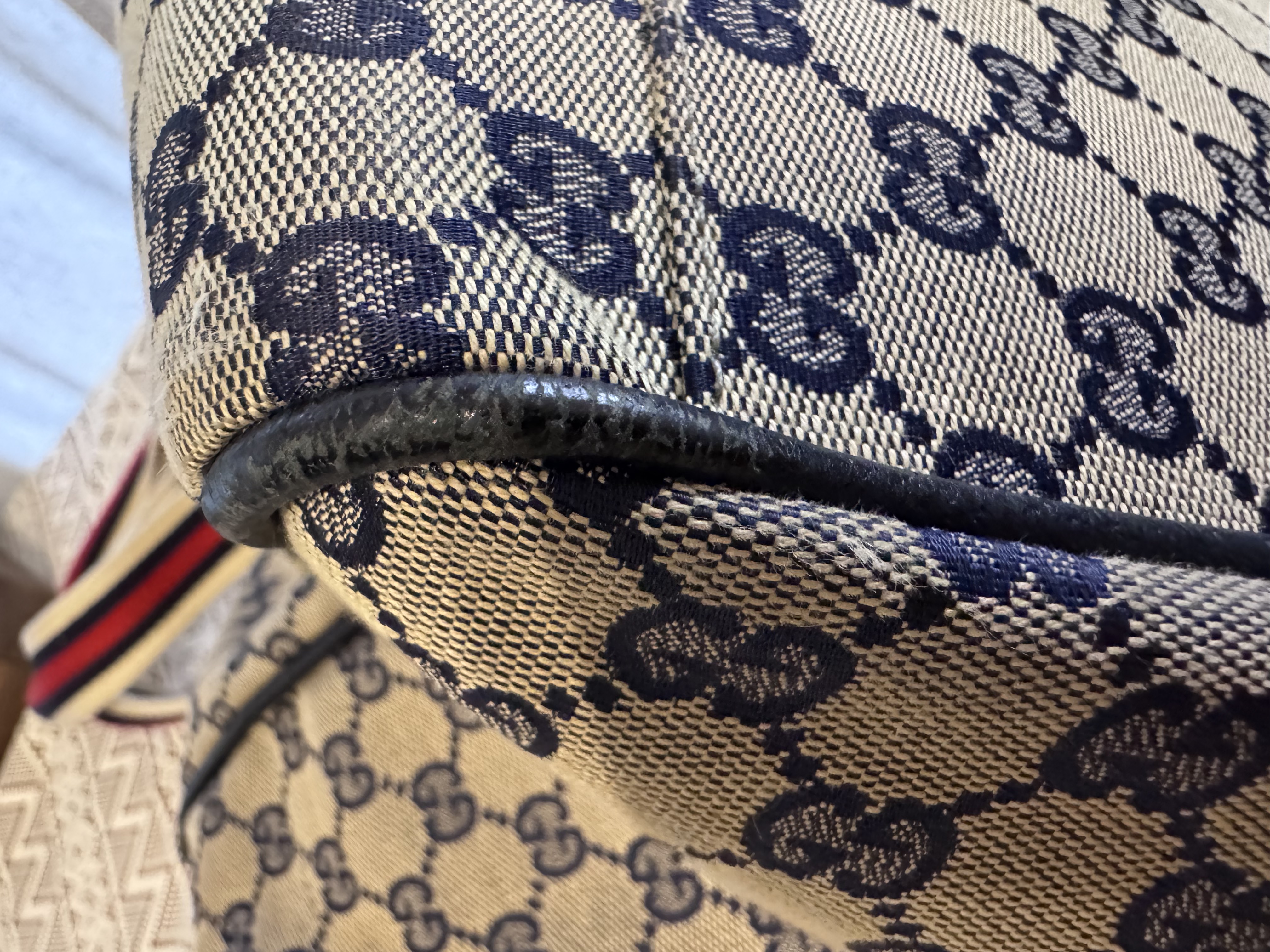 Gucci Vintage GG Supreme Sherry Line Top Travel Bag