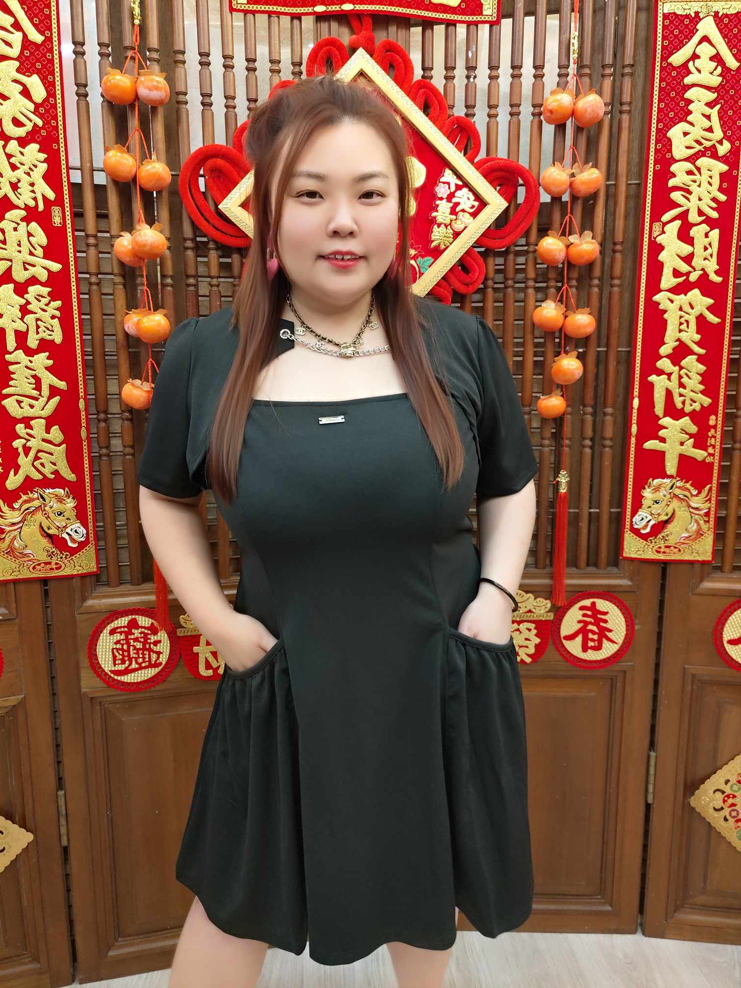 NJA05 TW#5809 银牌设计款连衣裙