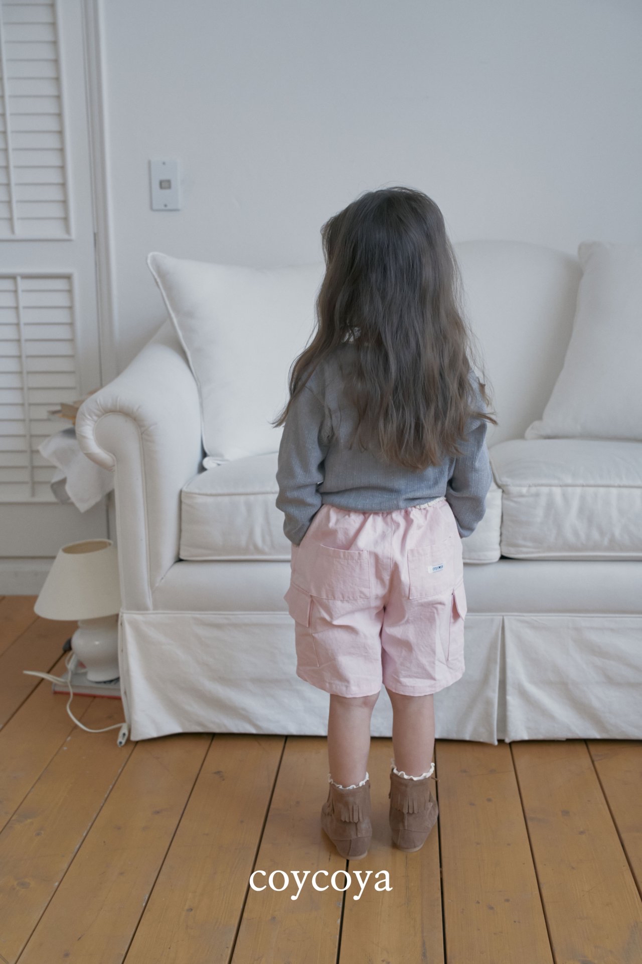 🌸預訂 韓國直送🌸🇰🇷COYCOYA兩色標籤復古寬鬆中長工裝褲