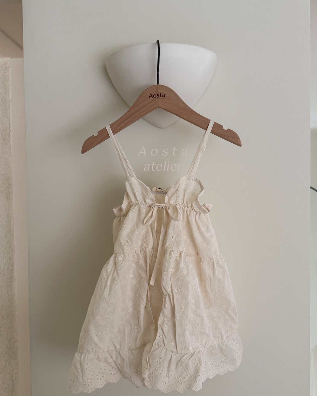 Aosta | [Lace Cotton Open Dress]