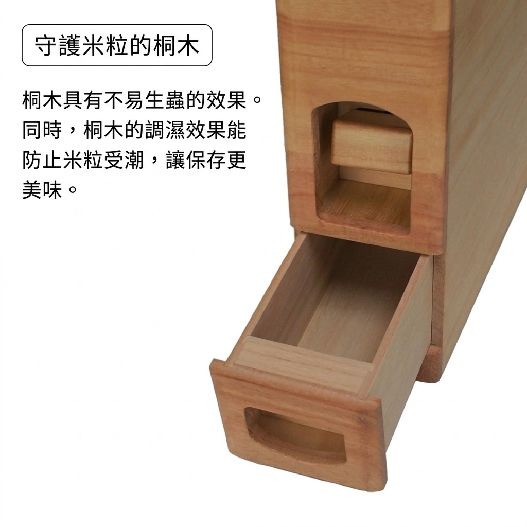 🔥🔥【日本製《JAPAN-SAMICK》超纖薄天然桐木附輪定量米箱】