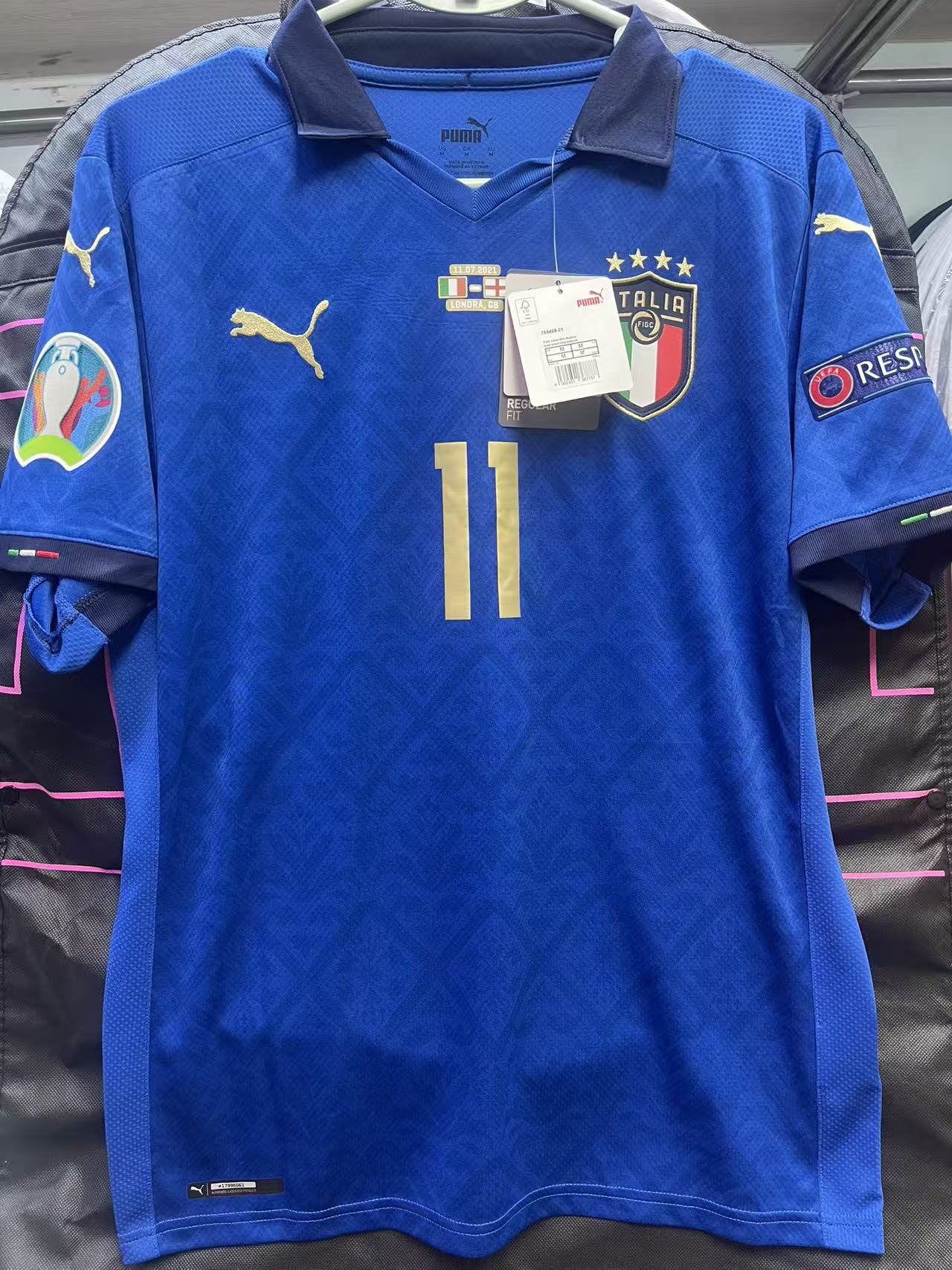 EURO 2020 Final Italy Home #11 BERARDI Size M "BNWT"