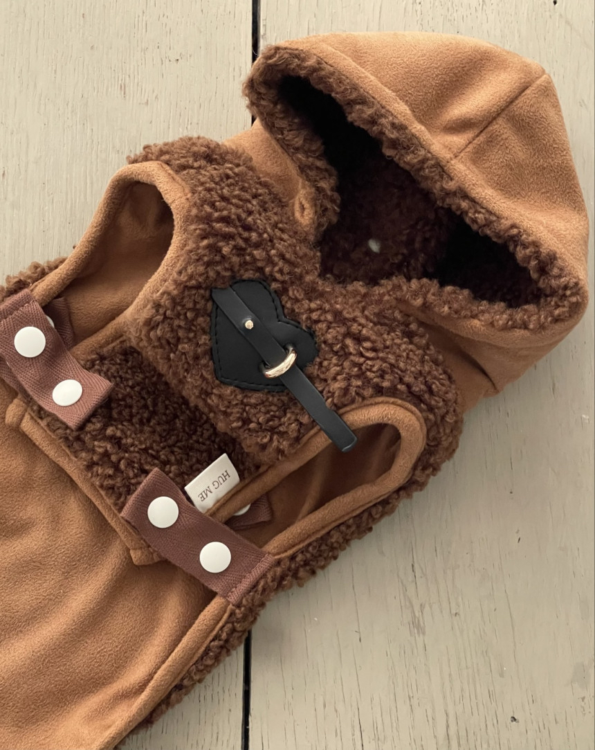 韓國 毛毛披風型外套