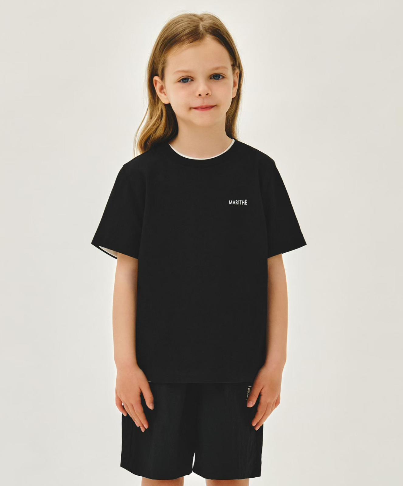 Ⓜ️ fg kids款 簡約logo tee 2件set 折扣優惠 白/黑 Size 100-150