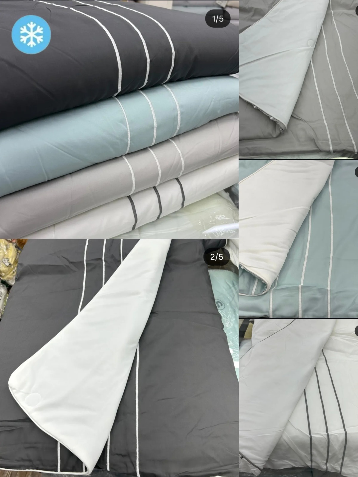 🇰🇷韓國廣藏市場 100%天絲涼感被（單人150×200cm）｜黑/綠/白/灰 四色簡約線條款❄️🛏️