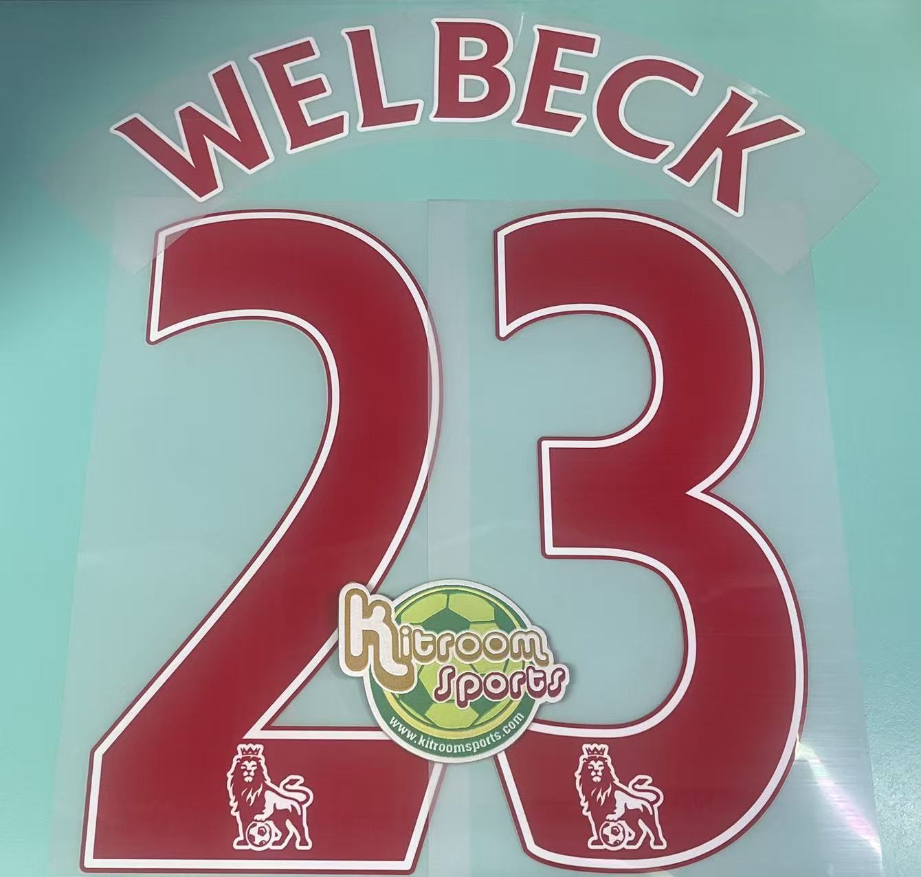 2014-15 Arsenal Away EPL Nameset #23 WELBECK