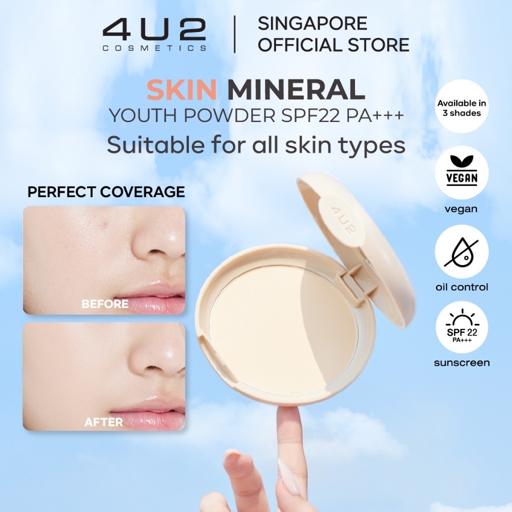 泰國🇹🇭直送@限時預購🔛4U2 Skin Mineral Youth Powder礦物粉餅10g