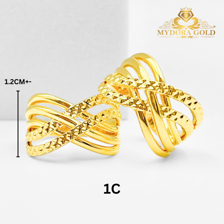 MYDORA Cincin Exclusive Cross - X Style (5G) | 916/22K