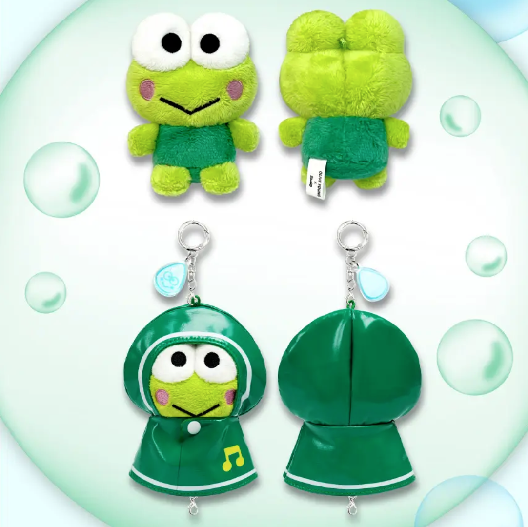 韓國Olive Young x Sanrio 角色 雨衣造型 公仔吊飾鎖匙扣 ｜Rainy Day Plush Keyring
