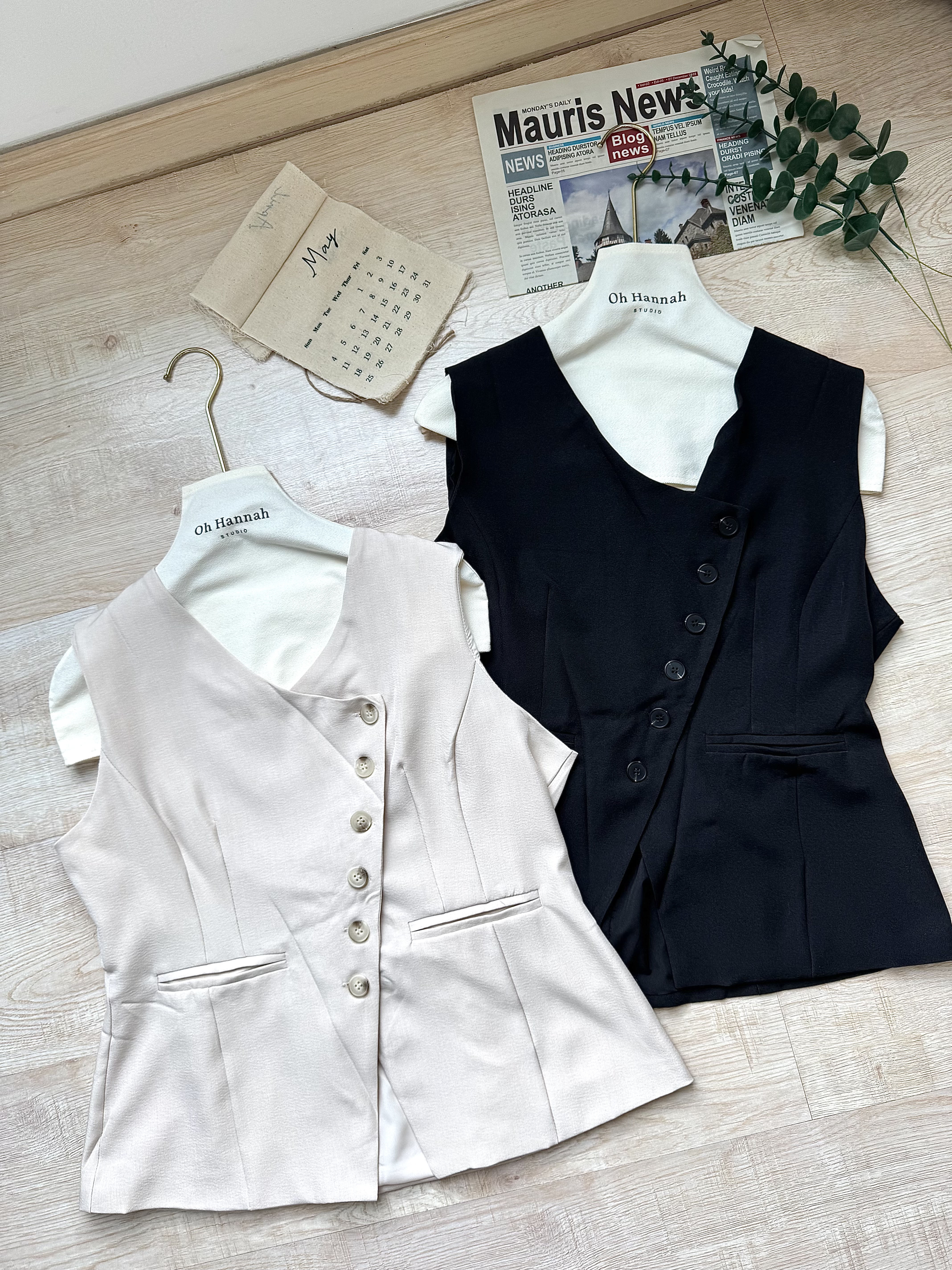 Celine Minimal Vest Suit Top 显瘦收腰西装马甲上衣 ( 2 colours )
