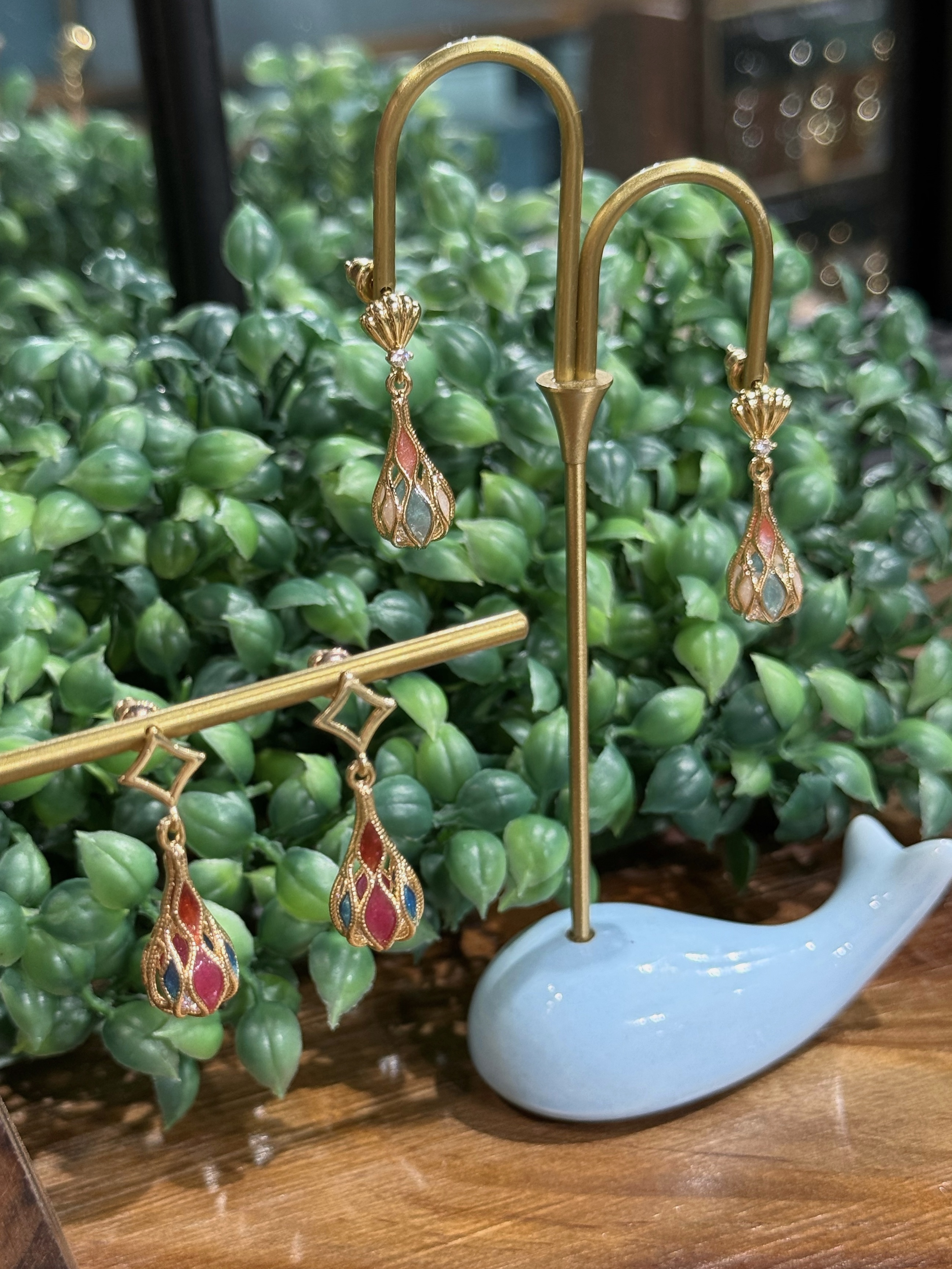 熱氣球 Hot Air Balloon Dangle Earrings | 垂墜款耳環