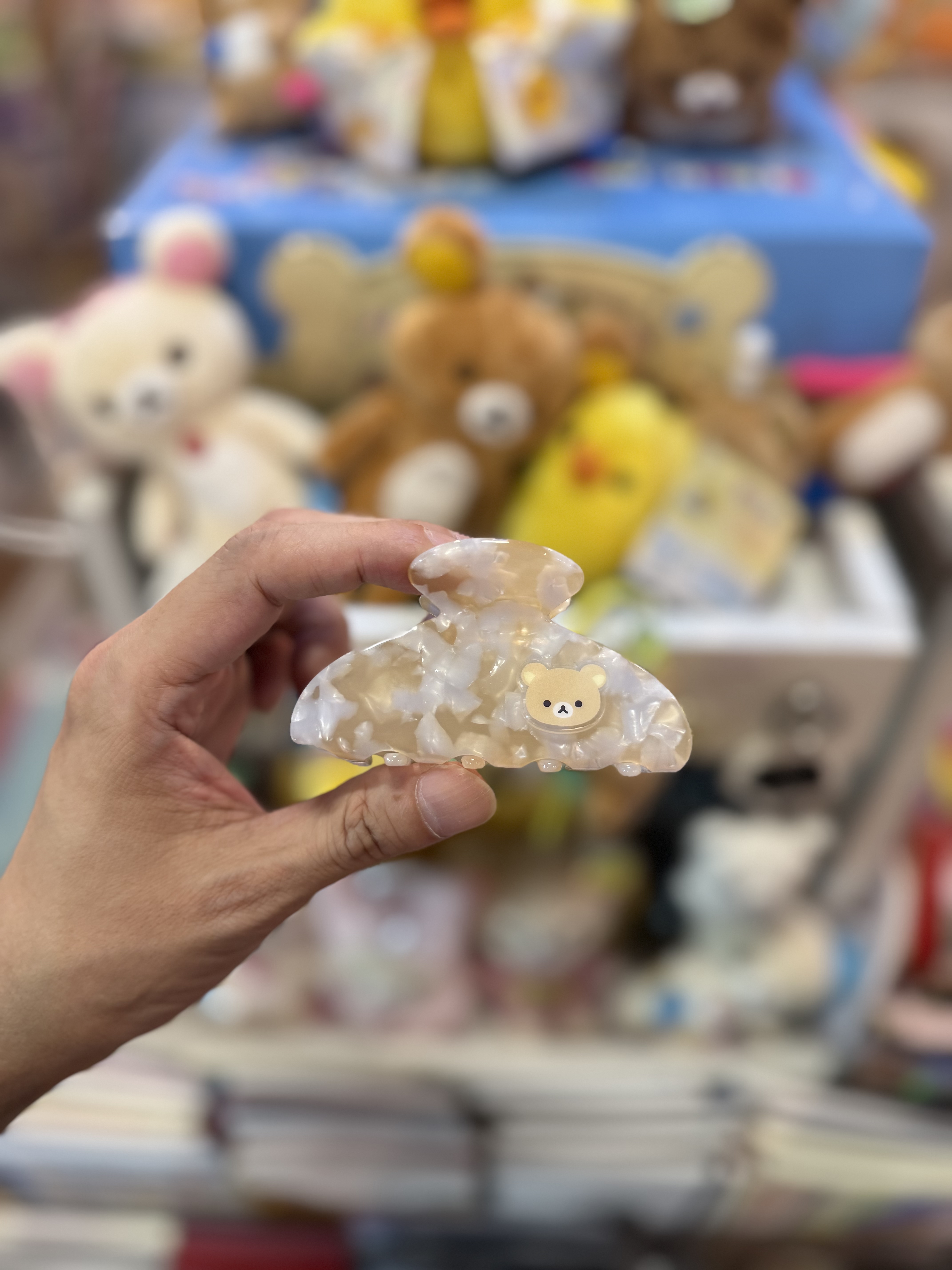 《現貨》全新Rilakkuma 碎石花紋鯊魚髮夾