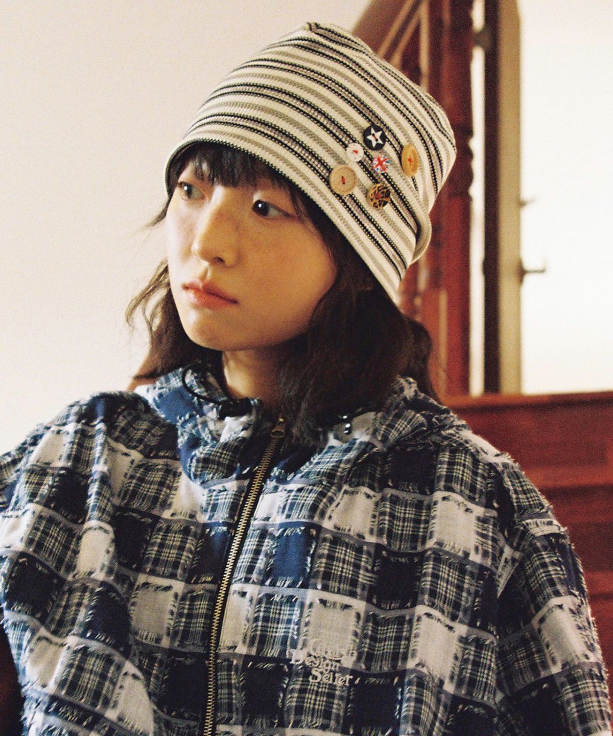 🇰🇷訂購｜CAVISH 26SS｜STRIPED BUTTON BEANIE  2色 