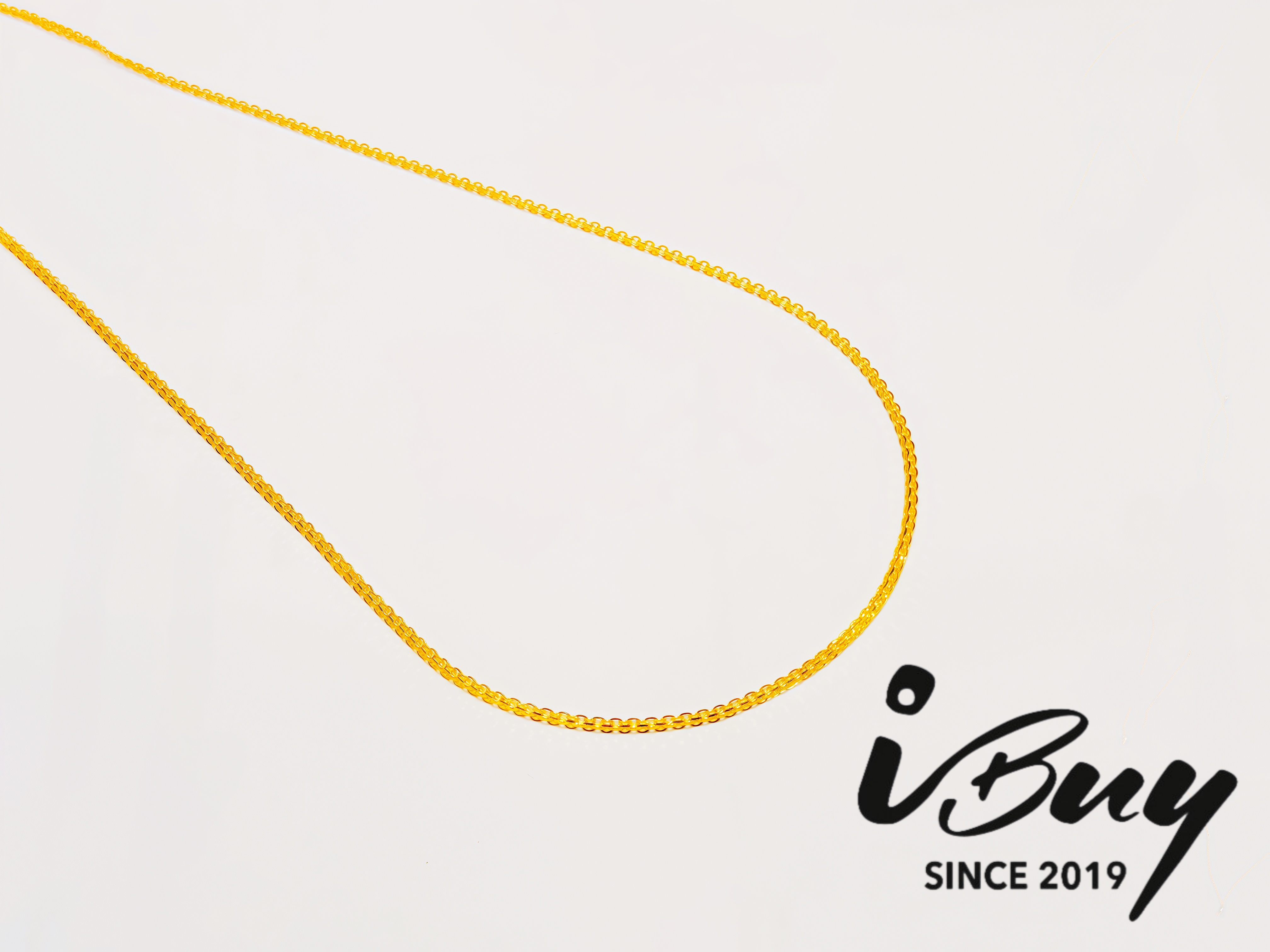 916 GOLD MILAN 2 LINE NECKLACE 916 金 米兰双行项链