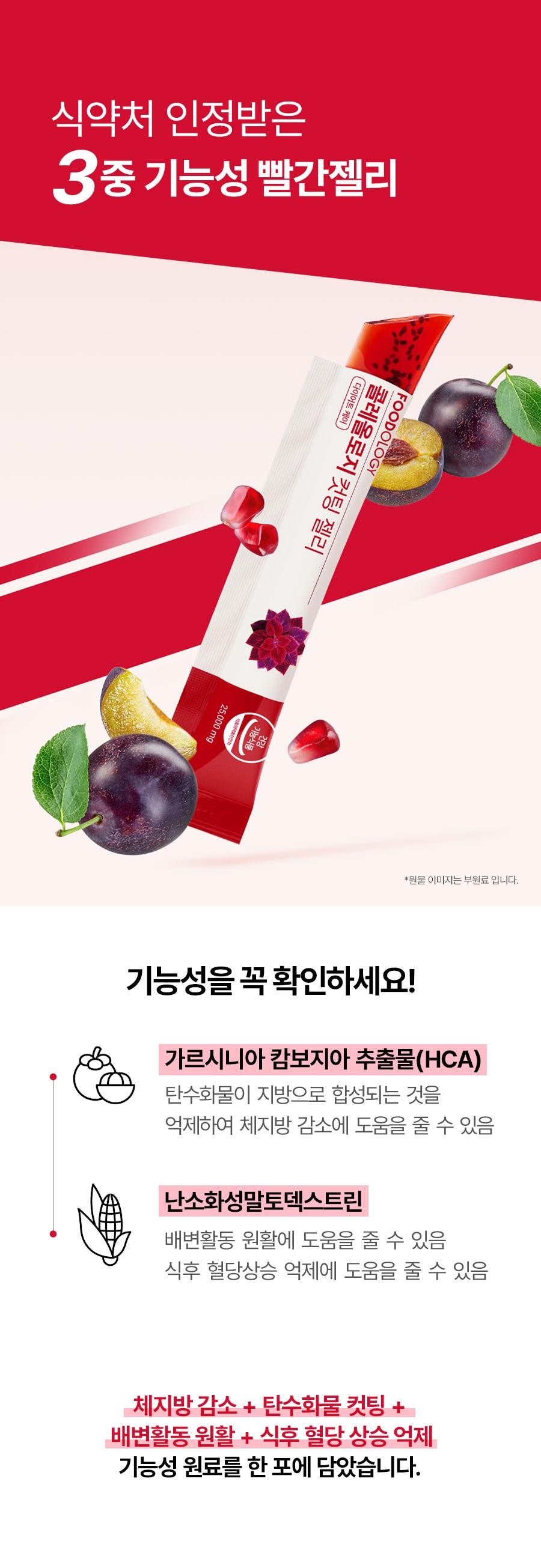 韓國Foodology Coleology Cutting Jelly 植物減脂速纖果凍條 一盒10條