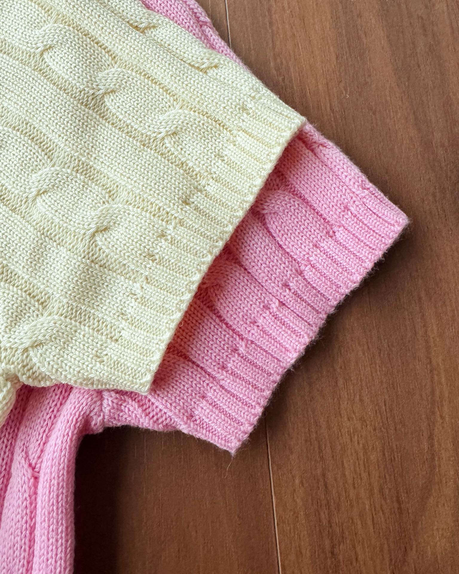 $188件。2件起$ 180件。💗💛【R alph L auren 拉夫勞倫 麻花針織短袖】