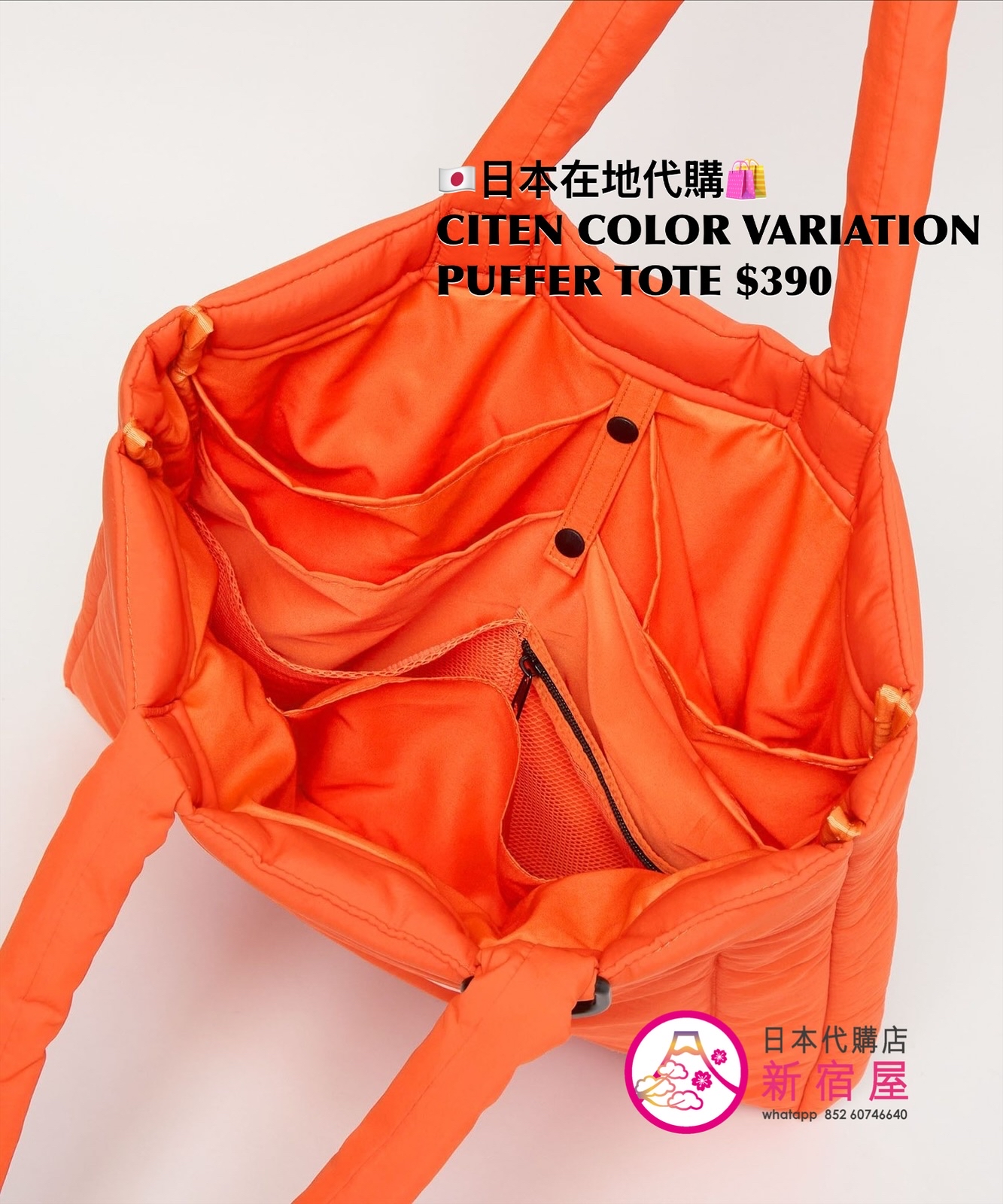 CITEN COLOR VARIATION PUFFER TOTE