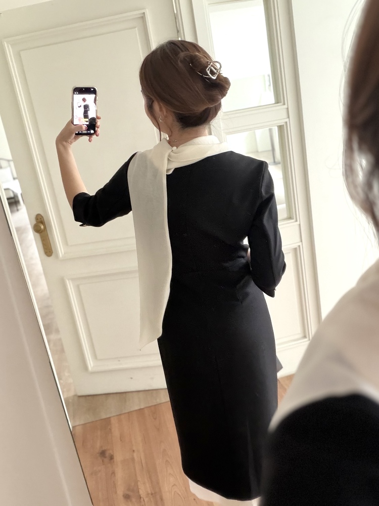 Therese Scarf Dress (Black)
