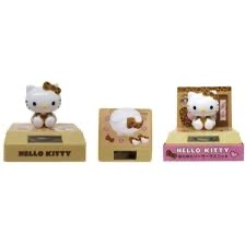 Hello kitty太陽能擺設（豹紋啡色）