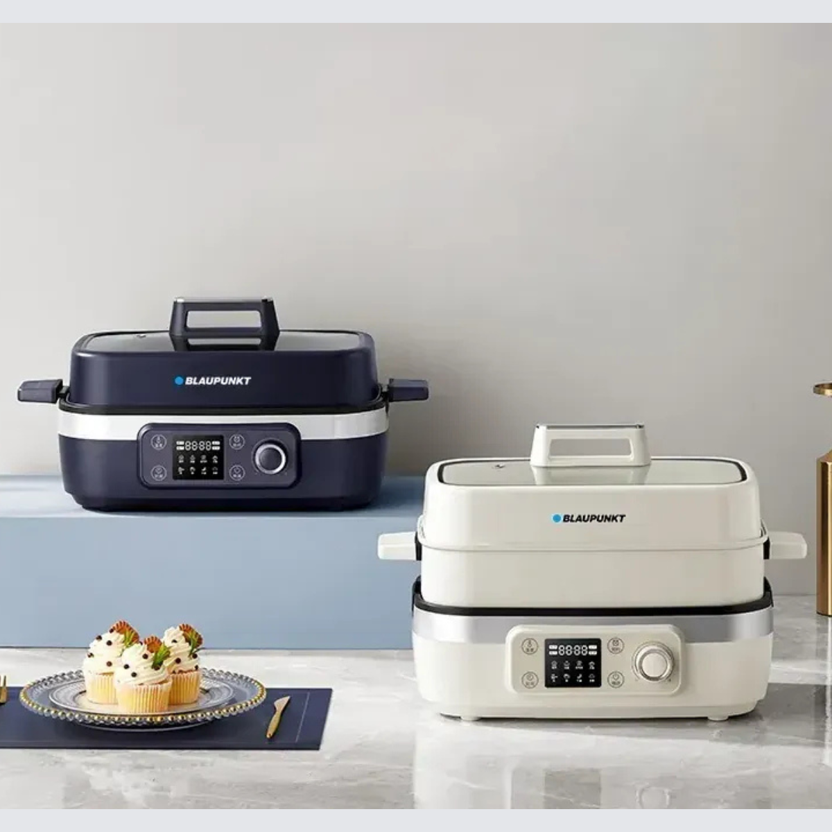 BLAUPUNKT MK-MP031UK-多功能料理鍋 | 氣炸、蒸、燒烤、火鍋、煎鍋 | 輕油少煙【2/8截單，預計 :2月尾至3月中發貨】】