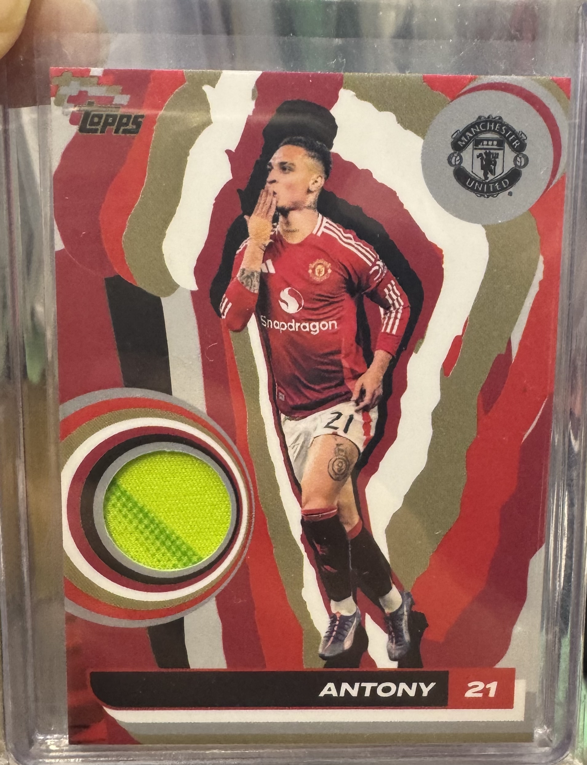 曼聯 #21 安東尼 match-worn 球衣卡