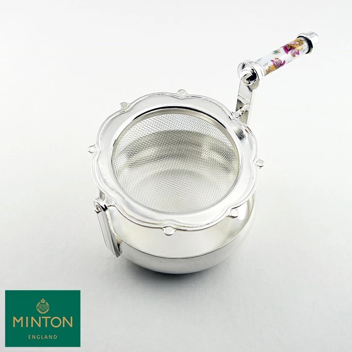 【現貨】🔥🔥【日本製《MINTON》哈登霍爾銀色旋轉茶葉濾網】