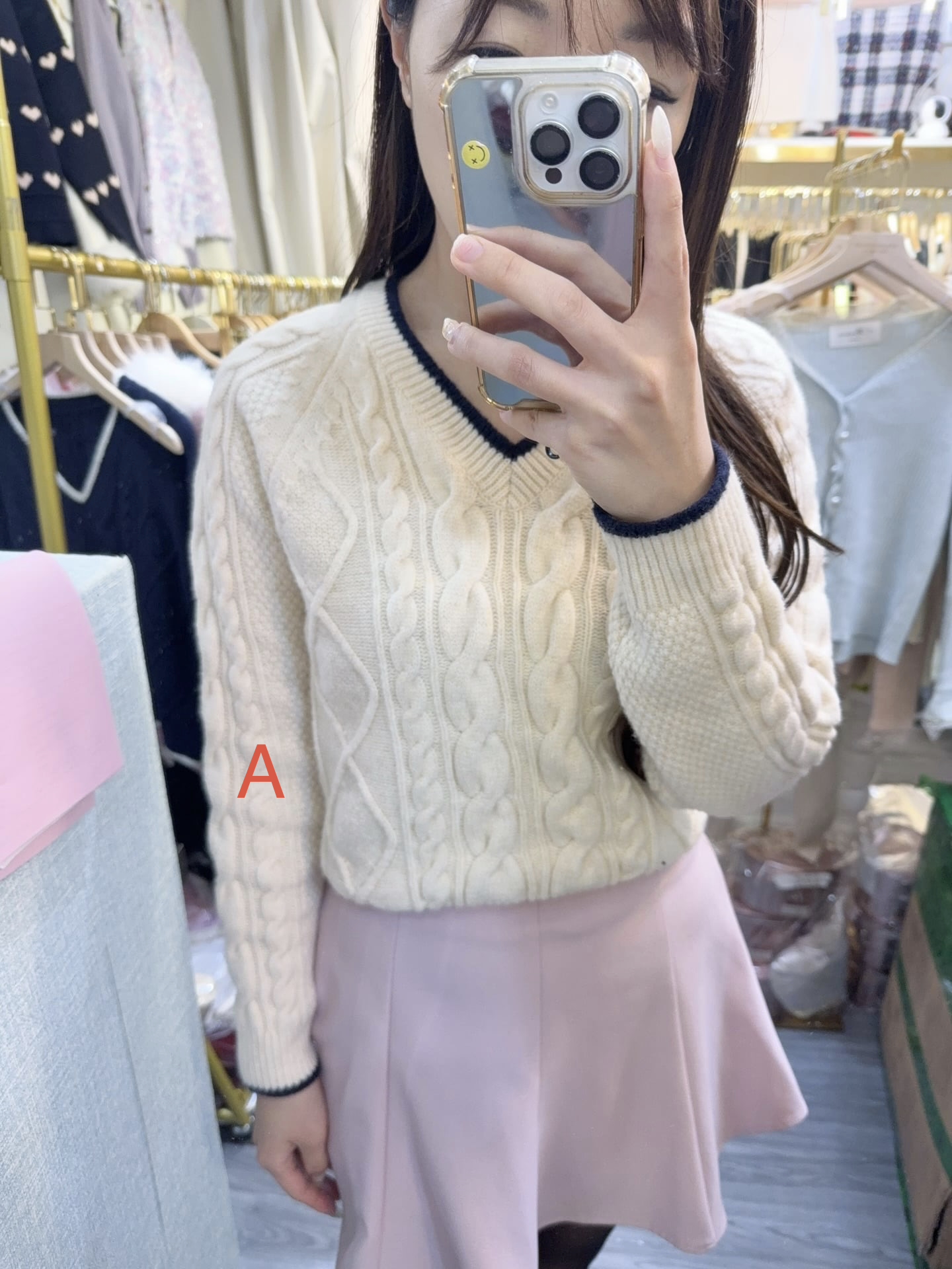 小v麻紋針織top3 色💕💕💕